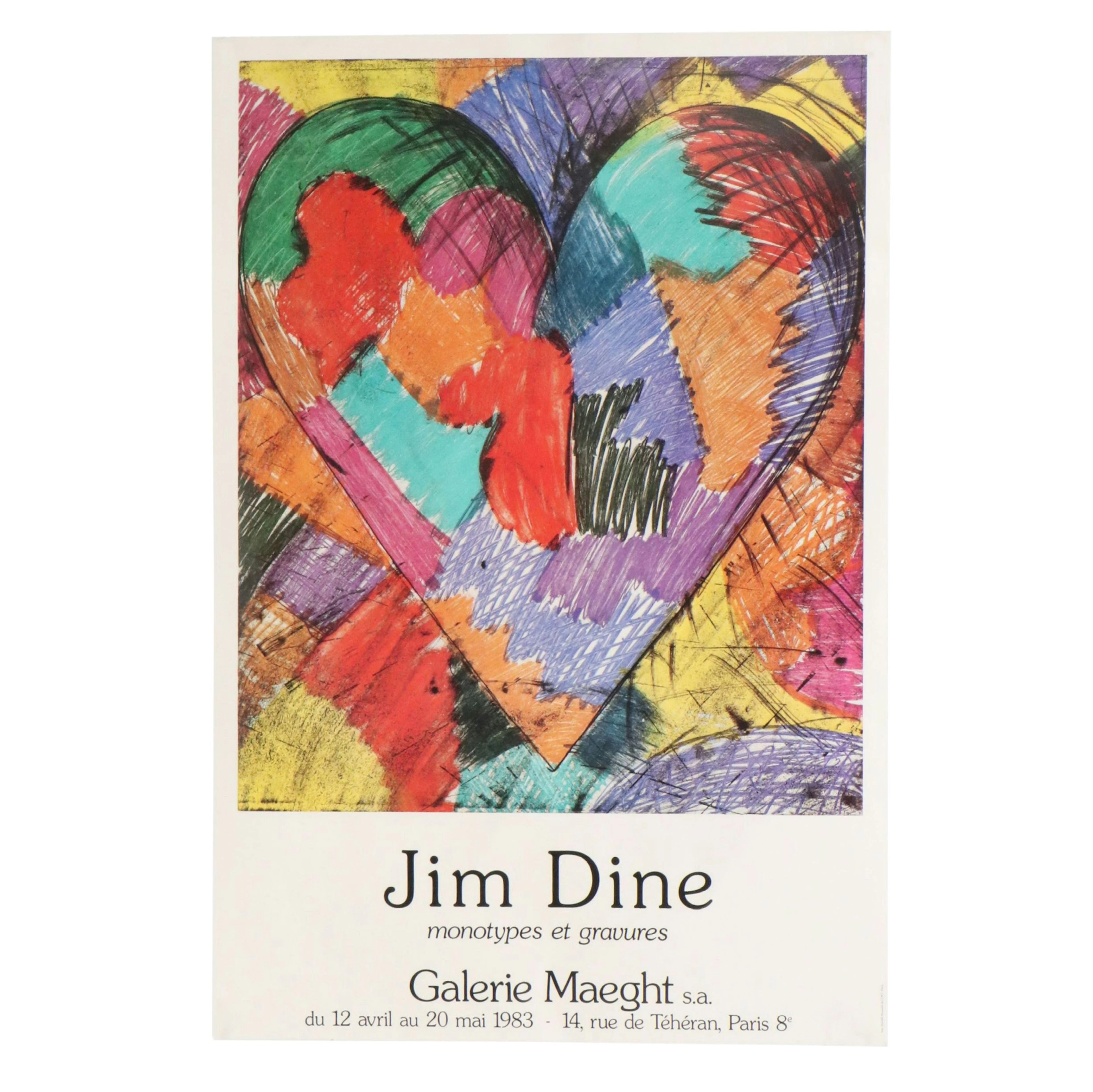 Galerie Maeght Jim Dine Exhibition Poster, 1983