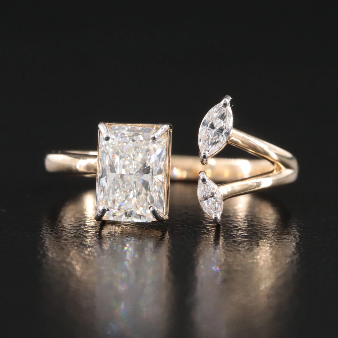 14K 1.03 CTW Lab Grown Diamond Torque Ring