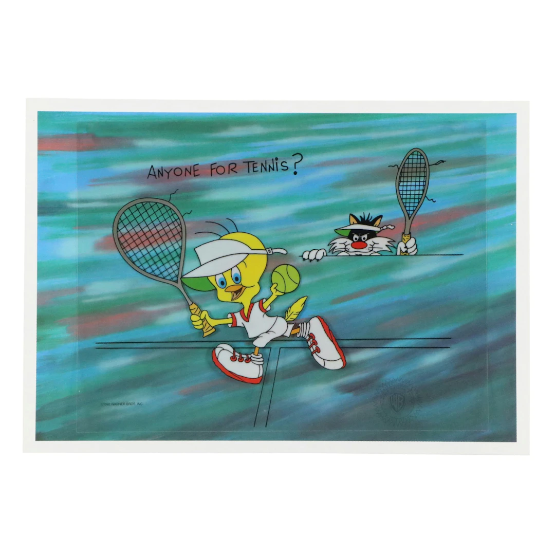 After Freleng Franz Looney Tunes Sericel "Anyone for Tennis?,"1992