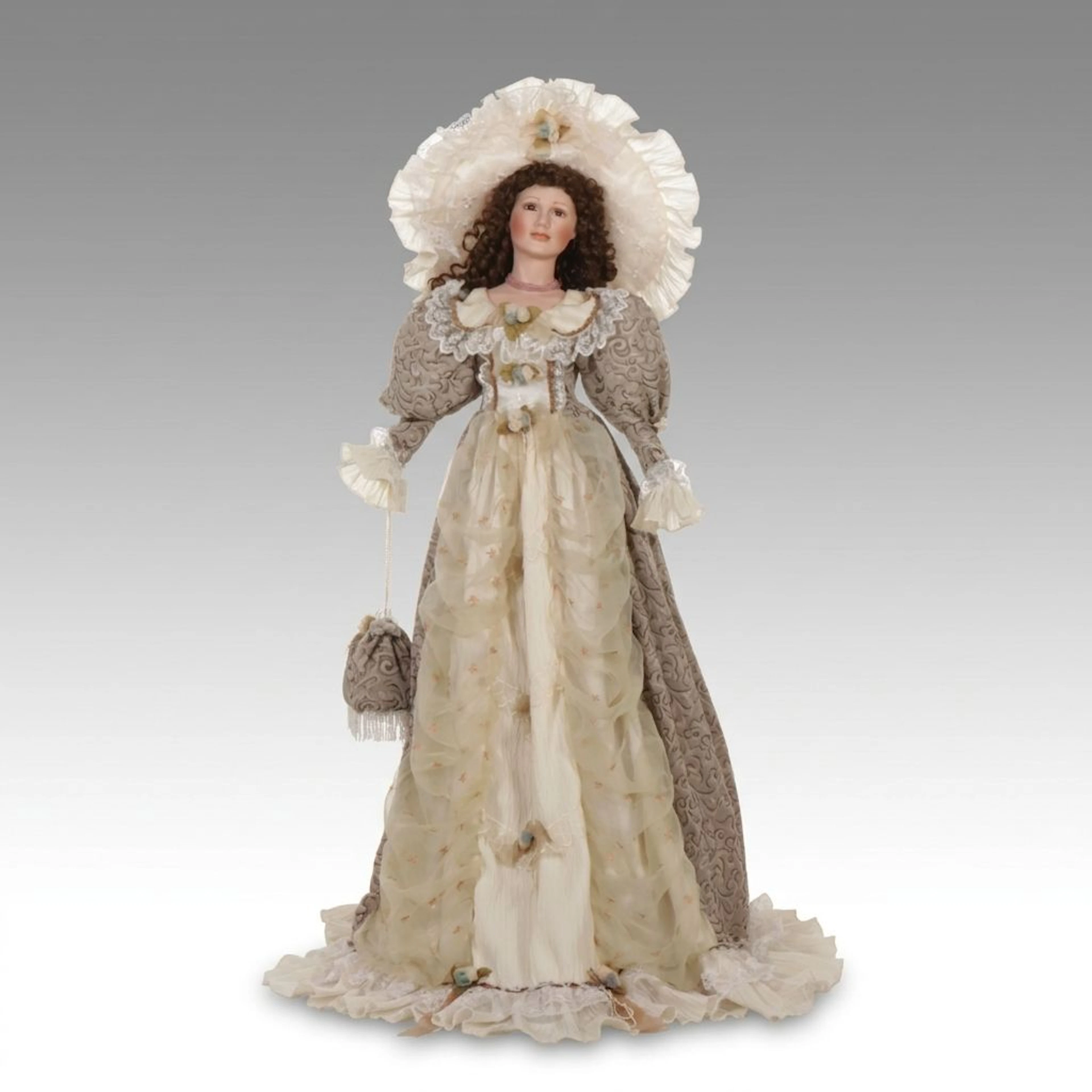 Duck House Heirloom Collectible 4' Victorian Style Porcelain Doll