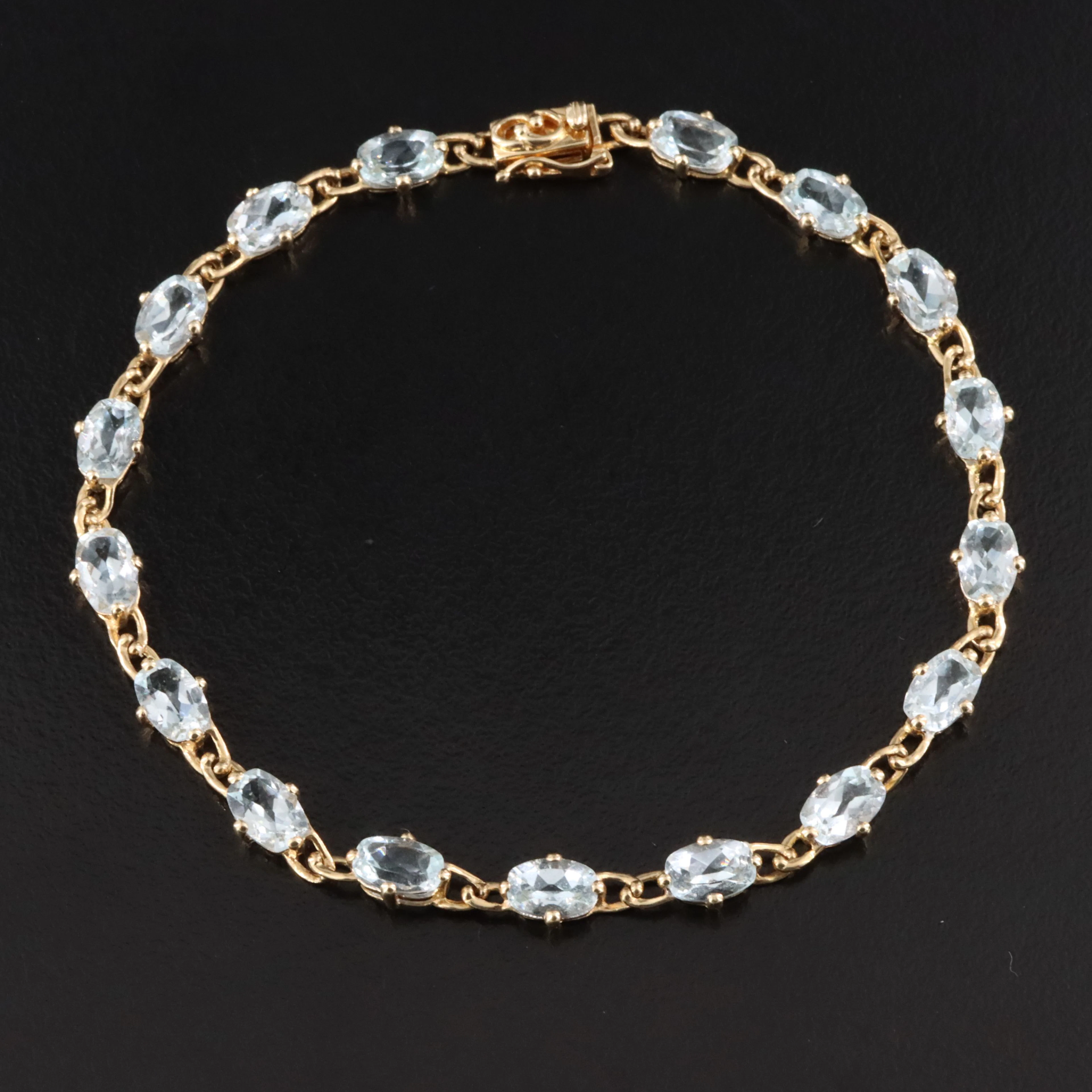14K Aquamarine Bracelet