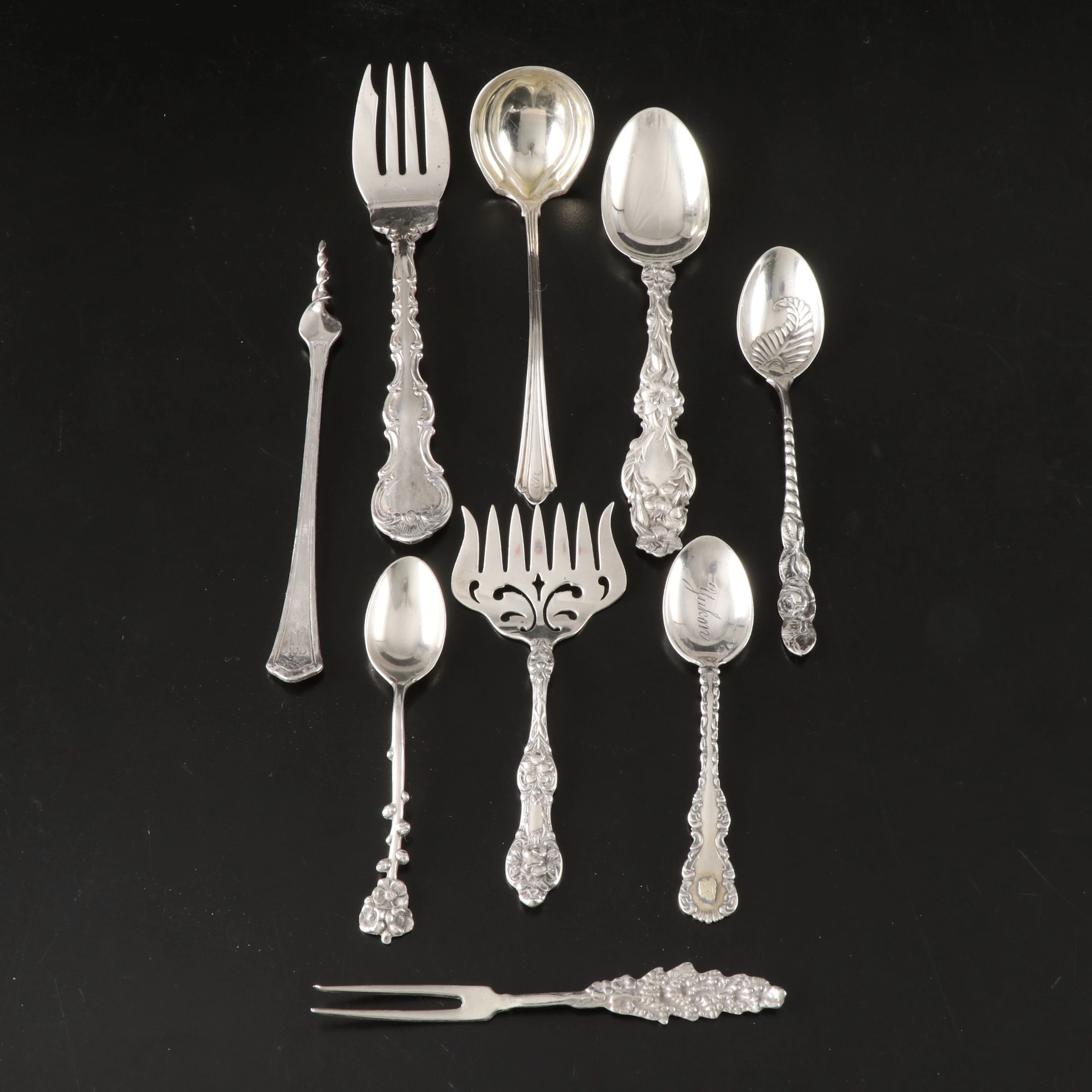 Gorham, Alvin, Jennings Silver Company and More Sterling Utensils