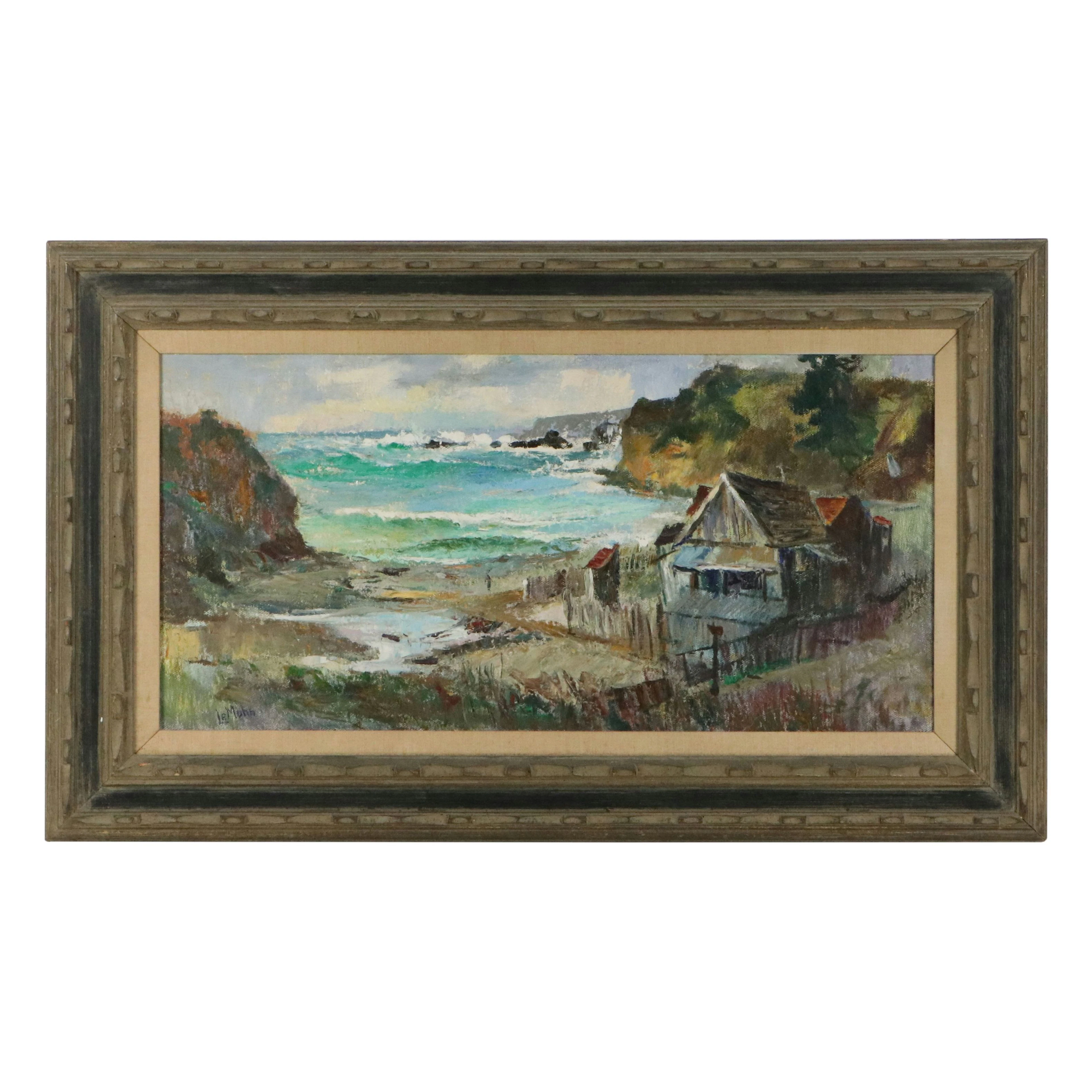 Blessing LeMohn Impressionist Style Seascape Oil Painting, 20th Century