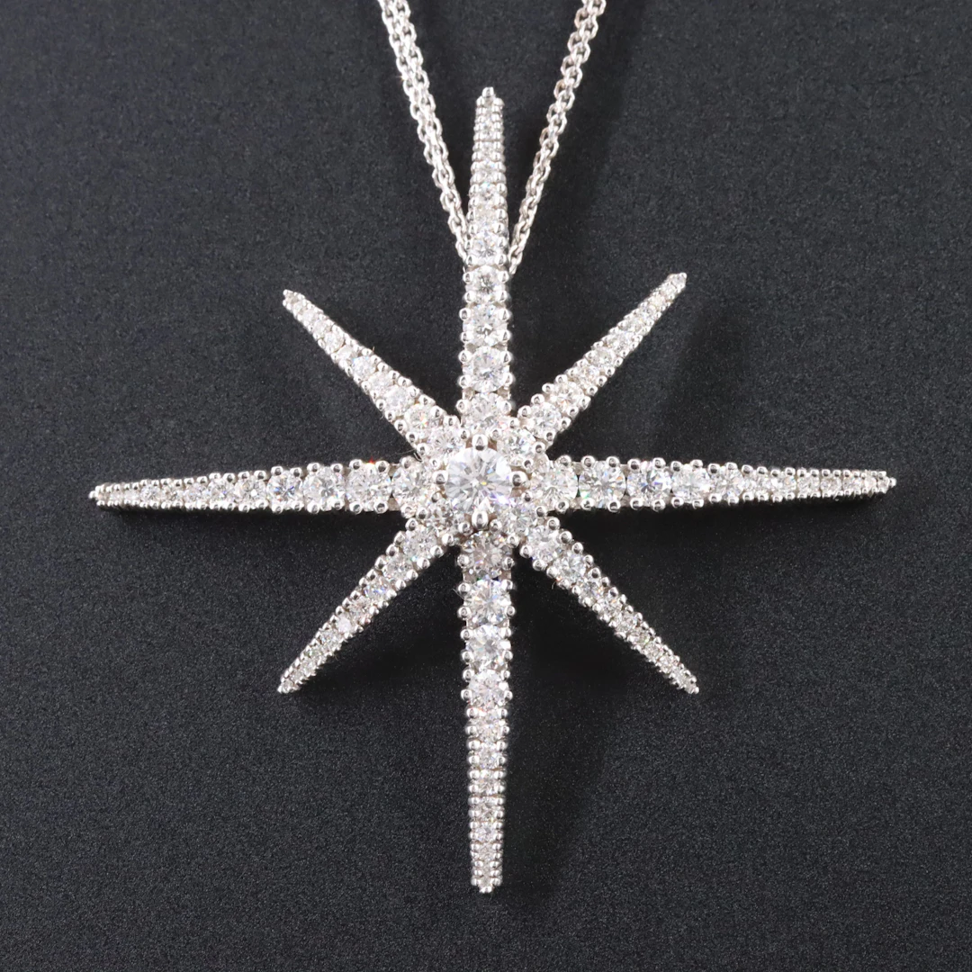 Giorgio Visconti 18K 2.61 CTW Diamond Star Pendant Necklace