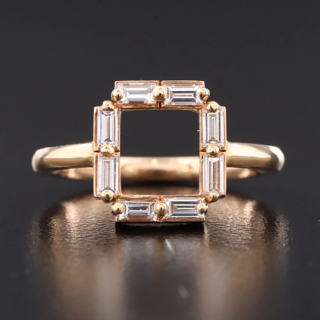 18K 0.48 CTW Diamond Geometric Ring