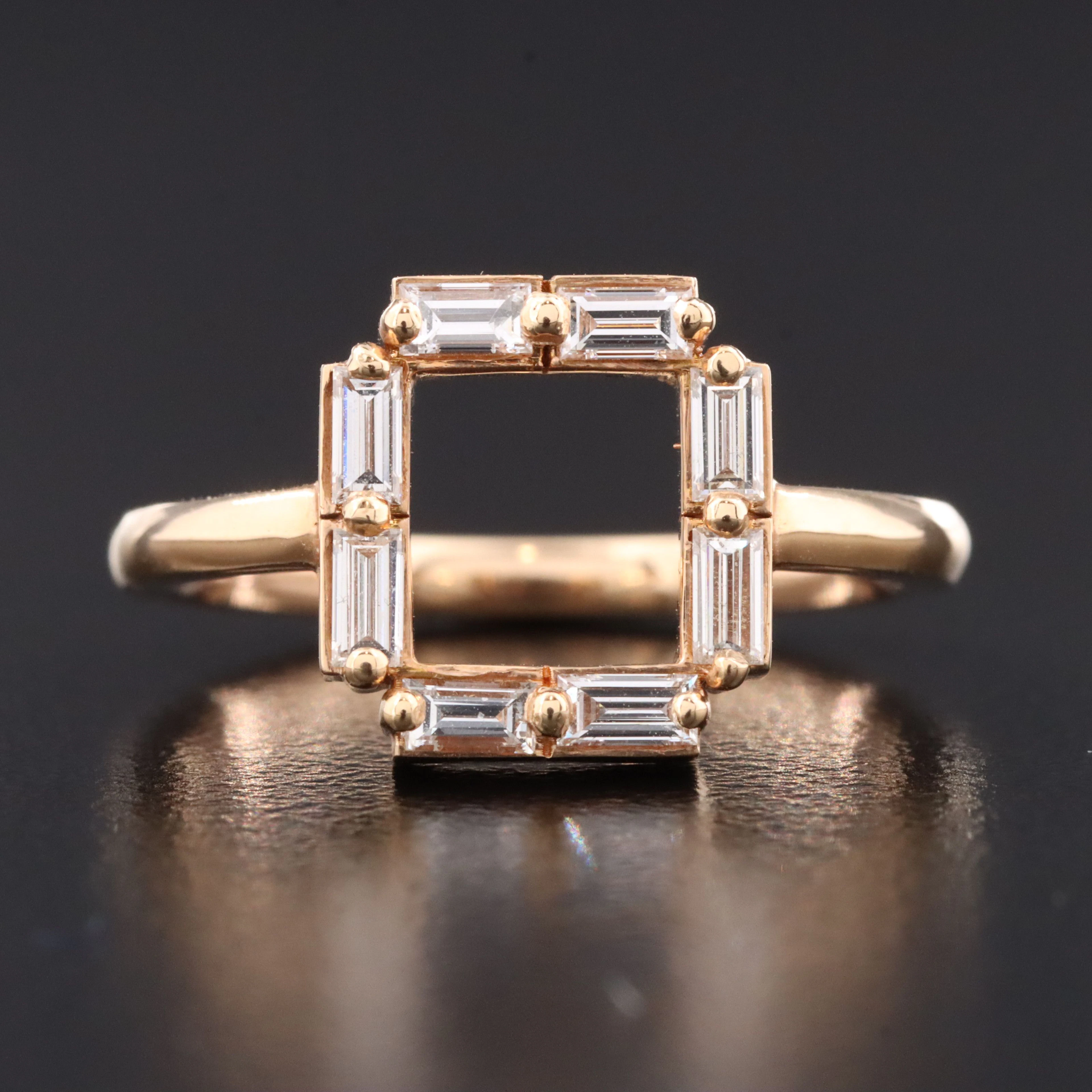 18K 0.48 CTW Diamond Geometric Ring