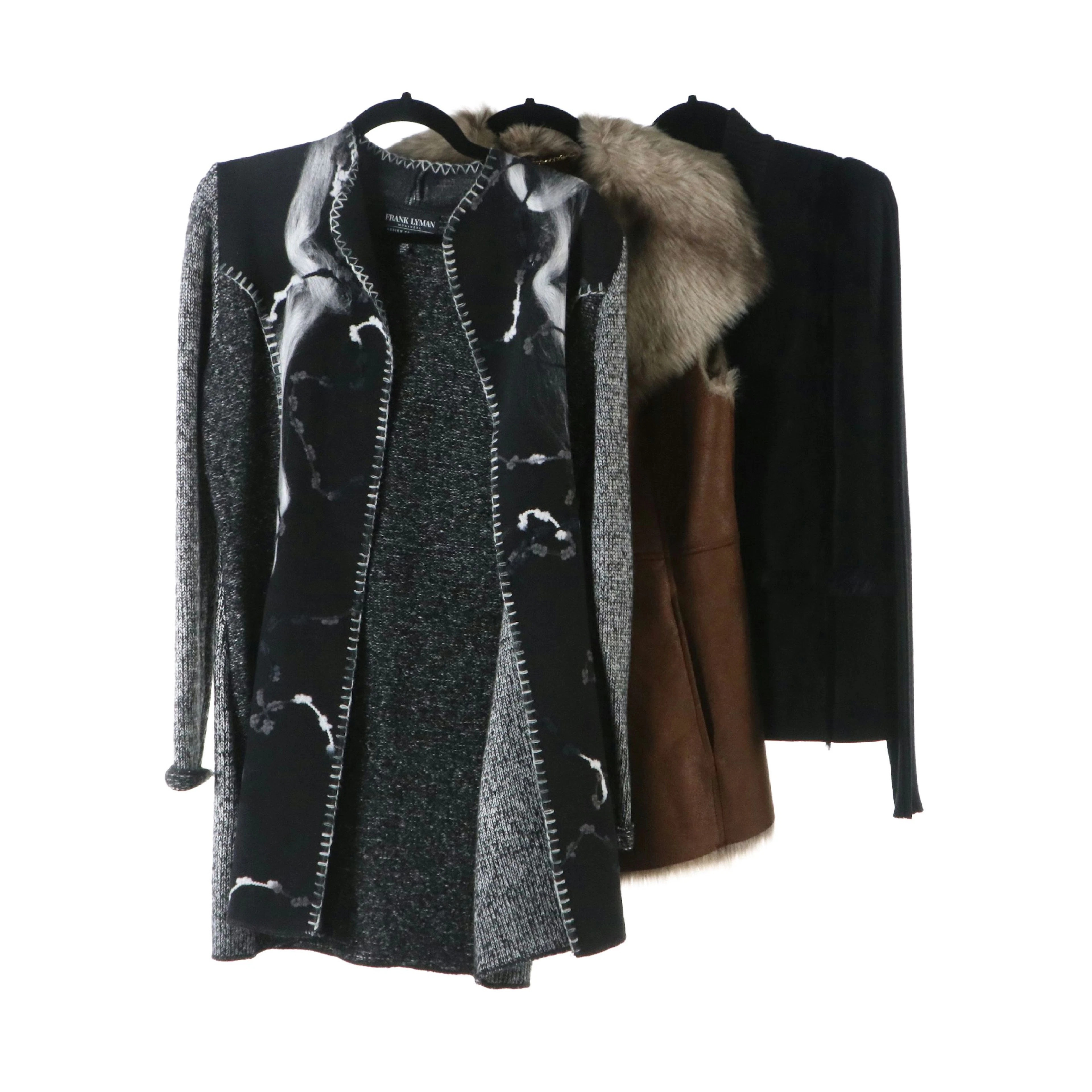 Ellen Tracy Faux Fur Lined Vest, Frank Lyman Felted Cardigan, Ruby Cho Jacket