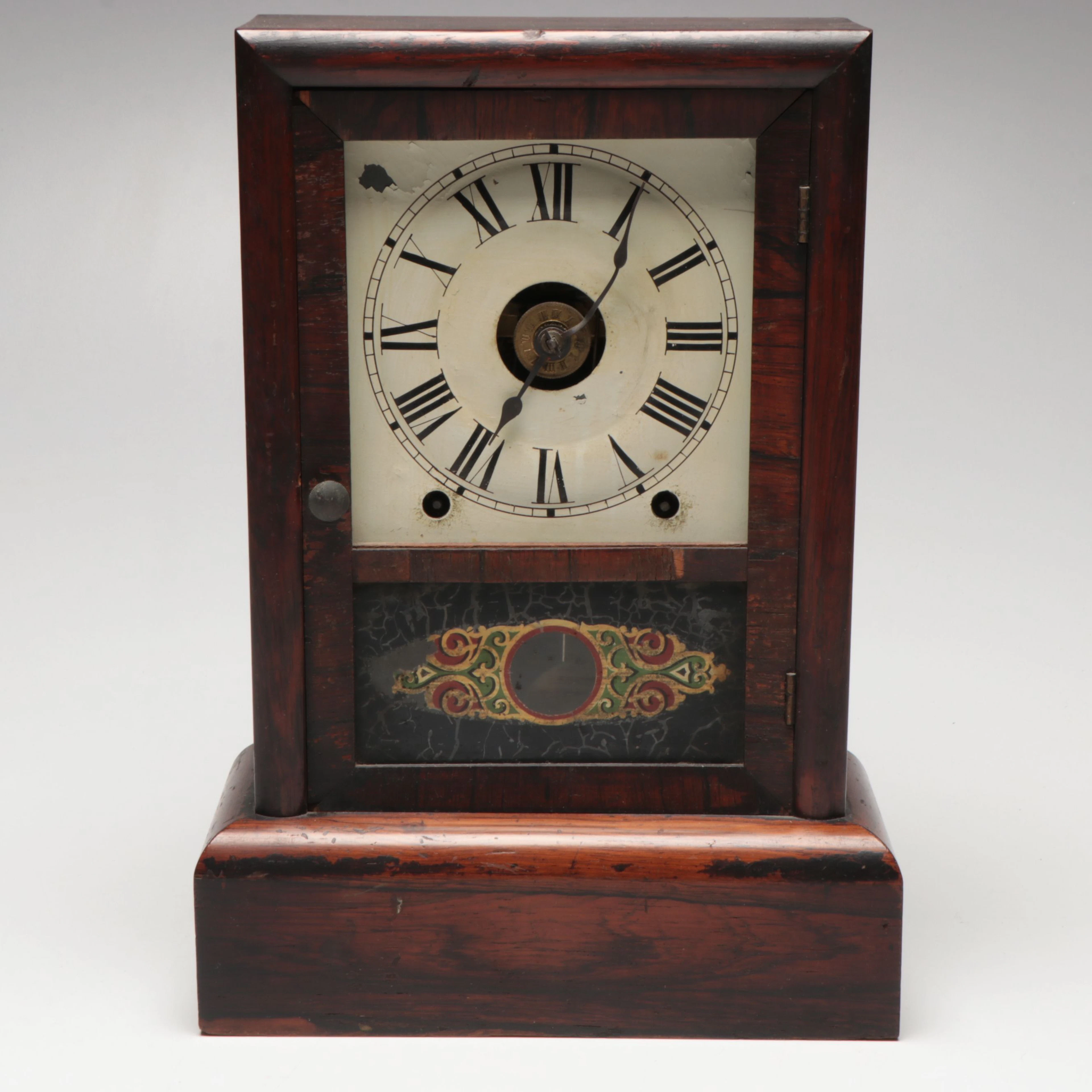 Seth Thomas American Empire Mahogany 8 Day Mantle Clock, Antique