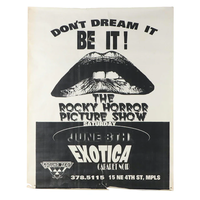 Ground Zero Cabaret Noir Poster for "The Rocky Horror Picture Show"