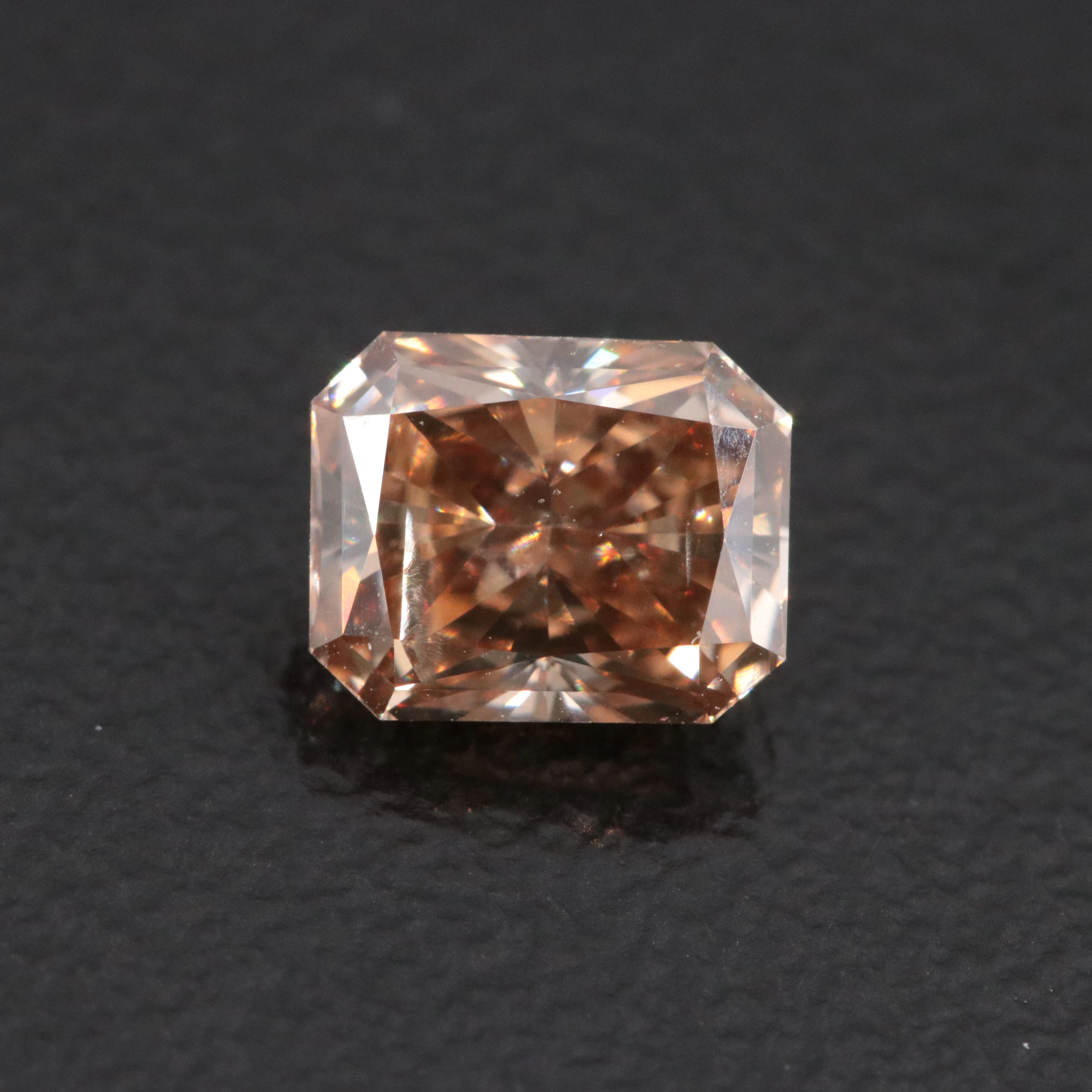 Loose 1.04 CT Fancy Deep Brown Orange Diamond with IGI Report