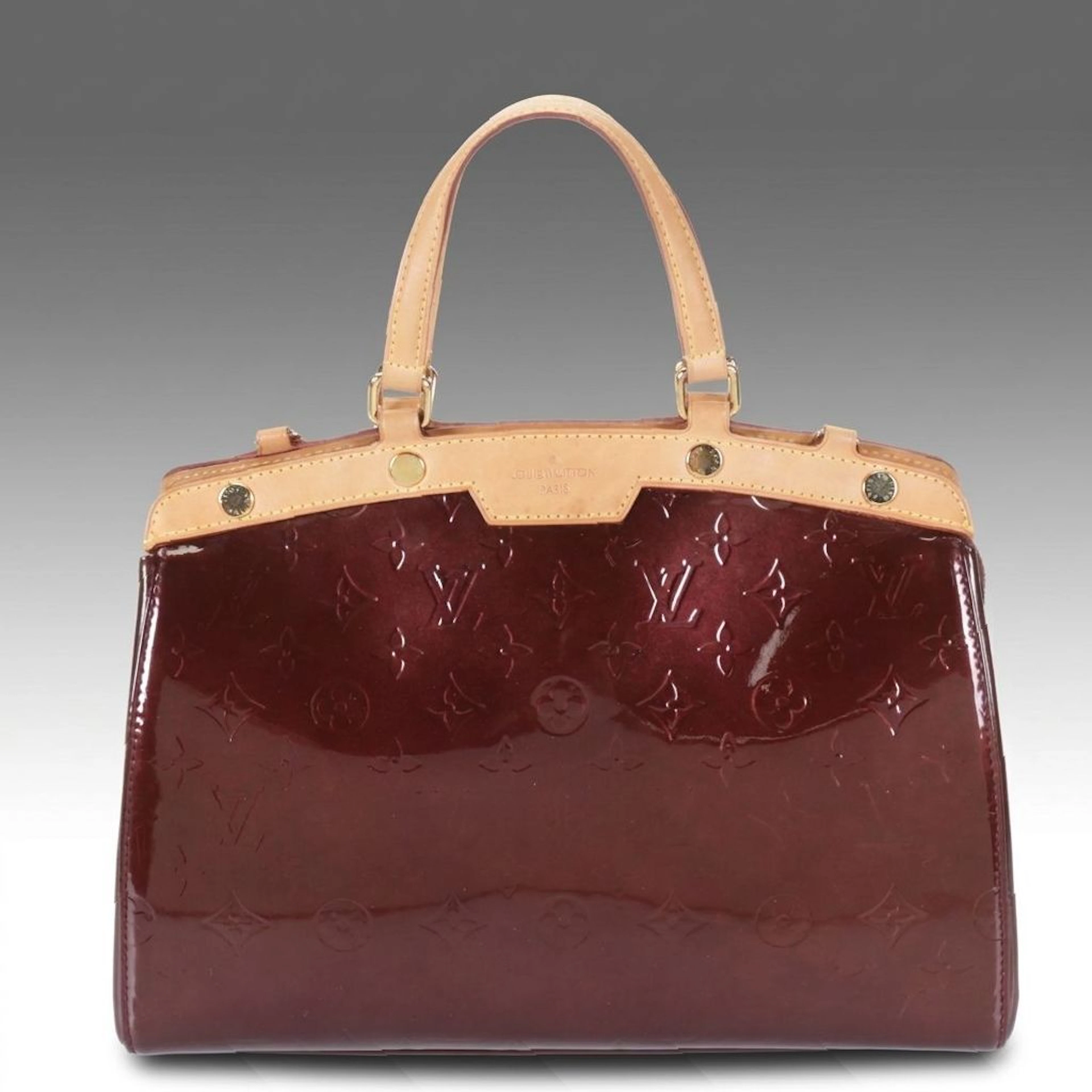 Louis Vuitton Brea MM Two-Way Bag in Rouge Fauviste Monogram Vernis Leather