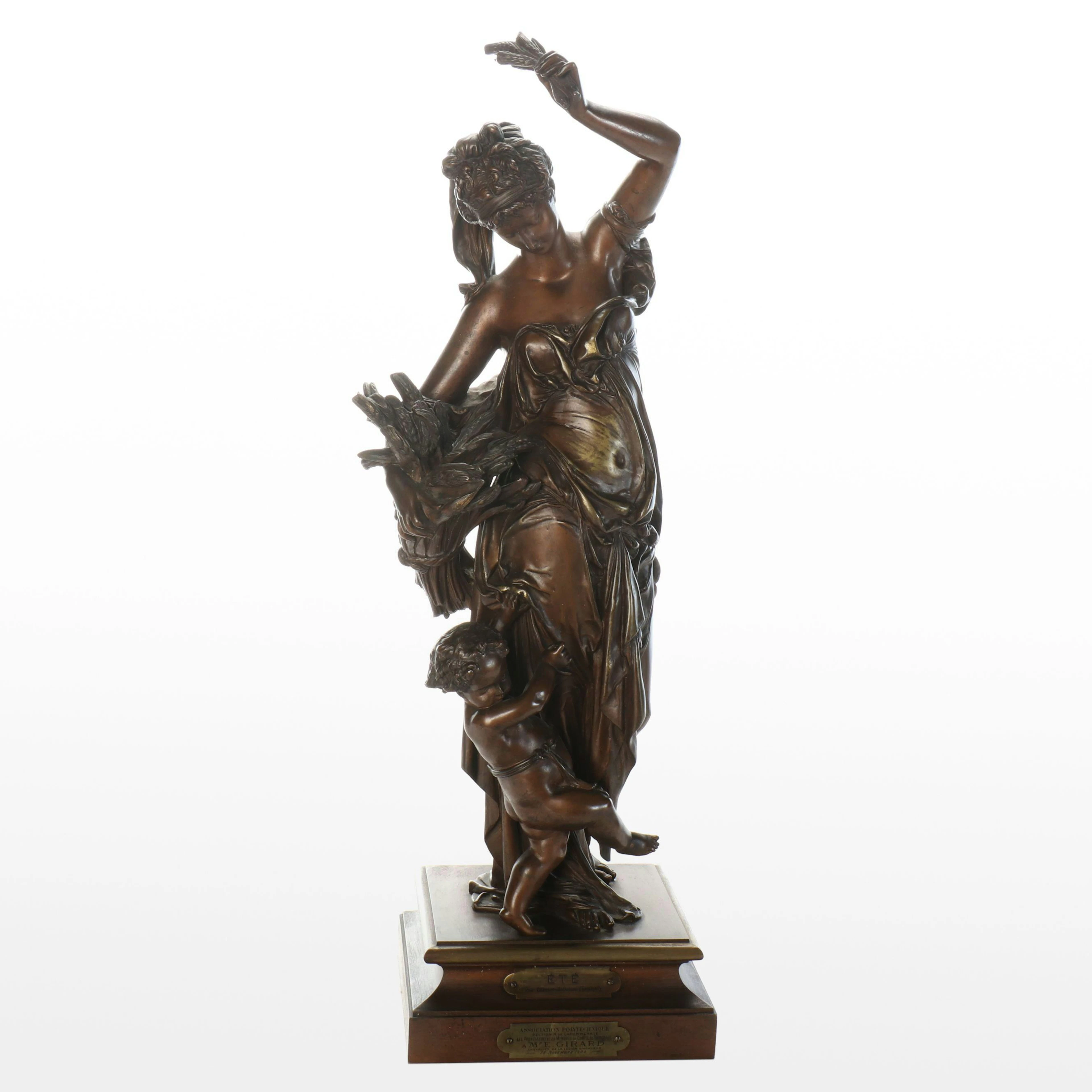 Art Nouveau Sculpture After Garrier-Belleuse "Été" Presentation Figure