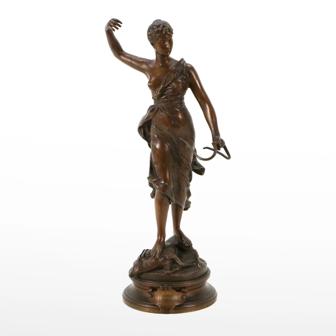 After Henri Louis Levasseur Bronze Sculpture "Diane Chasseresse"
