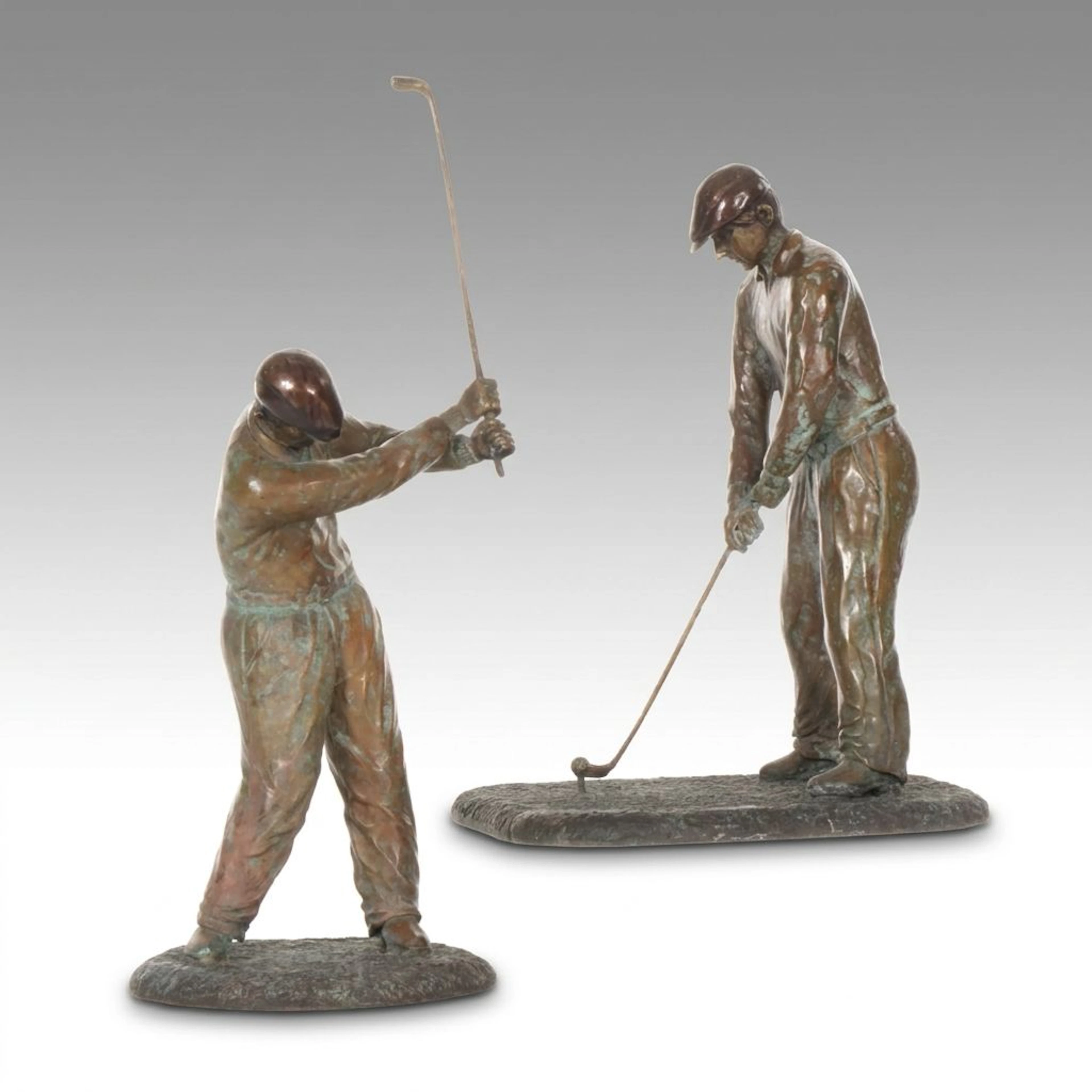 Maitland-Smith Handmade Metal Golf Figurines
