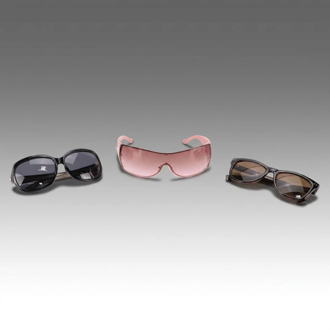 Cole Haan Havana, Jessica Simpson Shield, Nine West Polarized Sunglasses/Cases