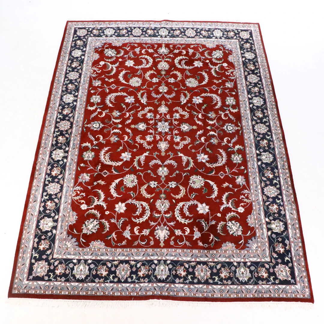 9'11 x 14'9 Hand-Knotted Indian Agra Style Area Rug