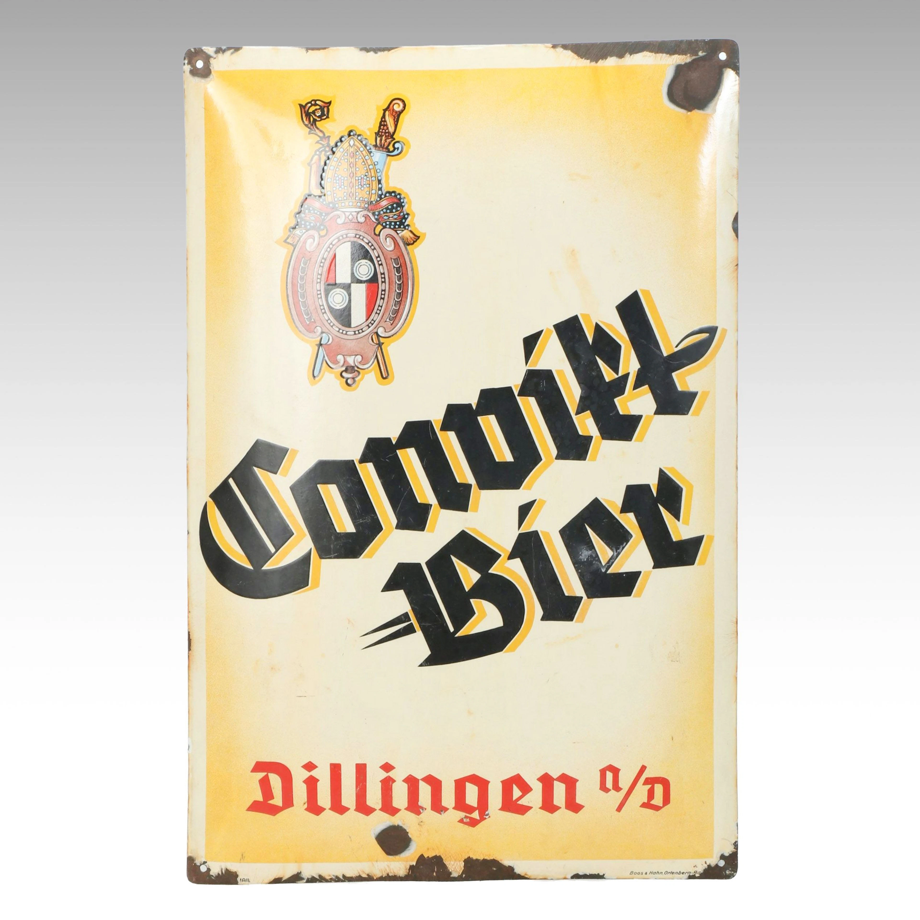 Convikt Brauerei Dillingen Beer Advertising Sign
