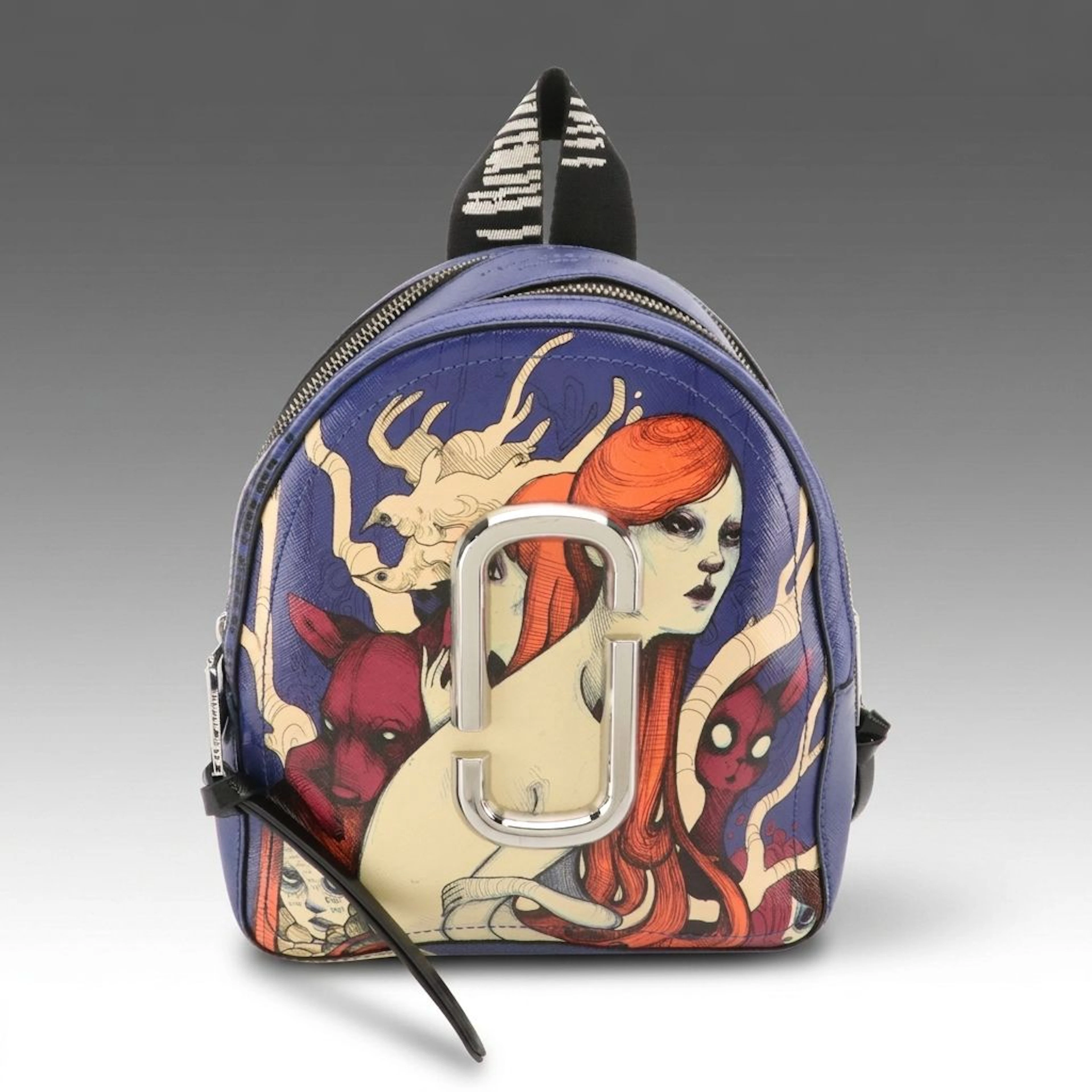 Marc Jacobs x Lauren Tsai Graphic Backpack Bag in Saffiano Leather