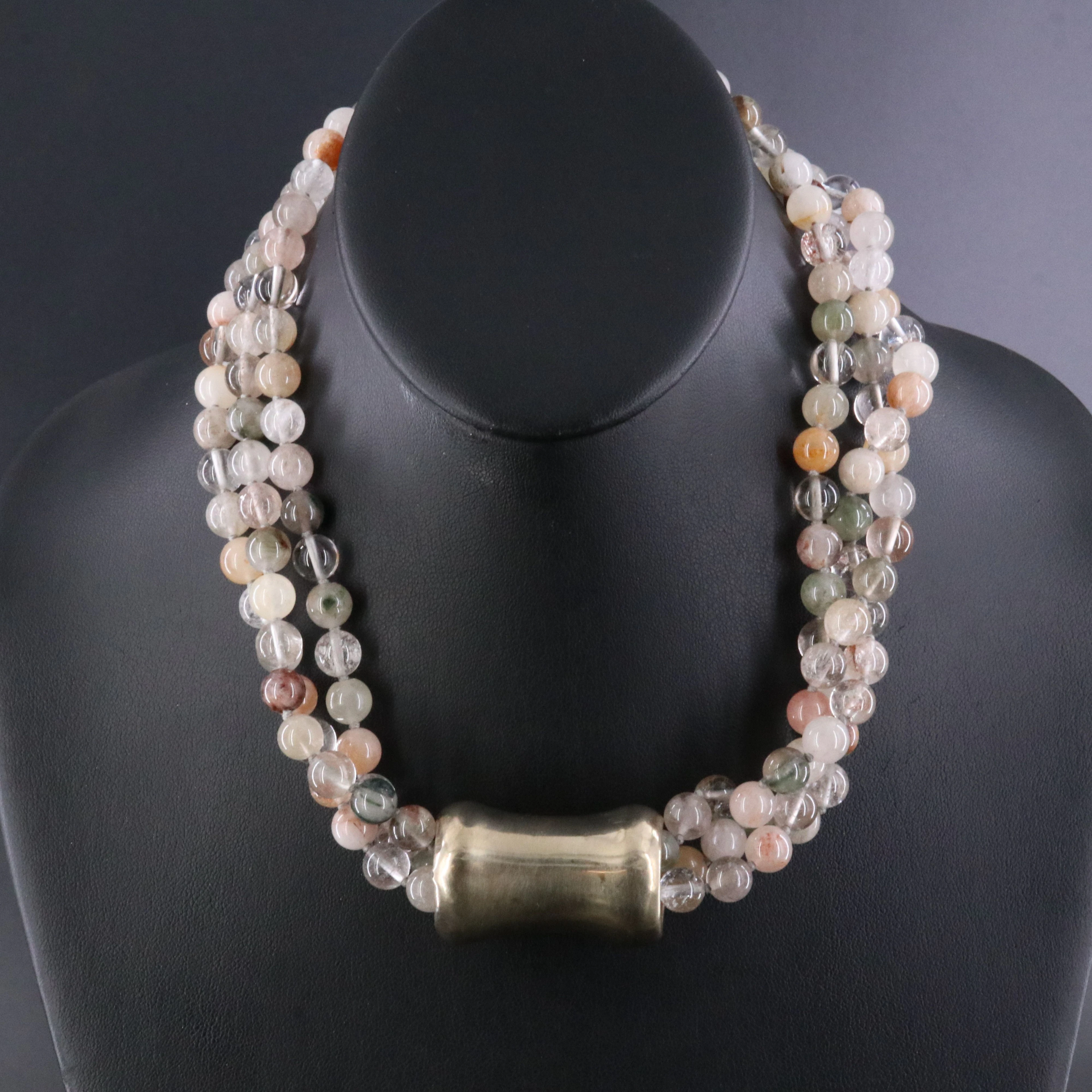 Simon Sebbag Designs Electroform Sterling Quartz Necklace