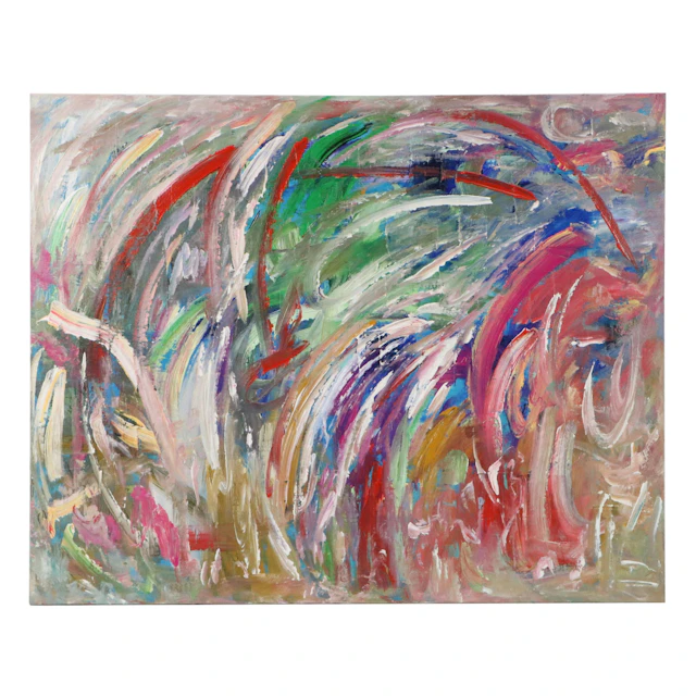 Saul Gefen Abstract Acrylic Painting, 2026
