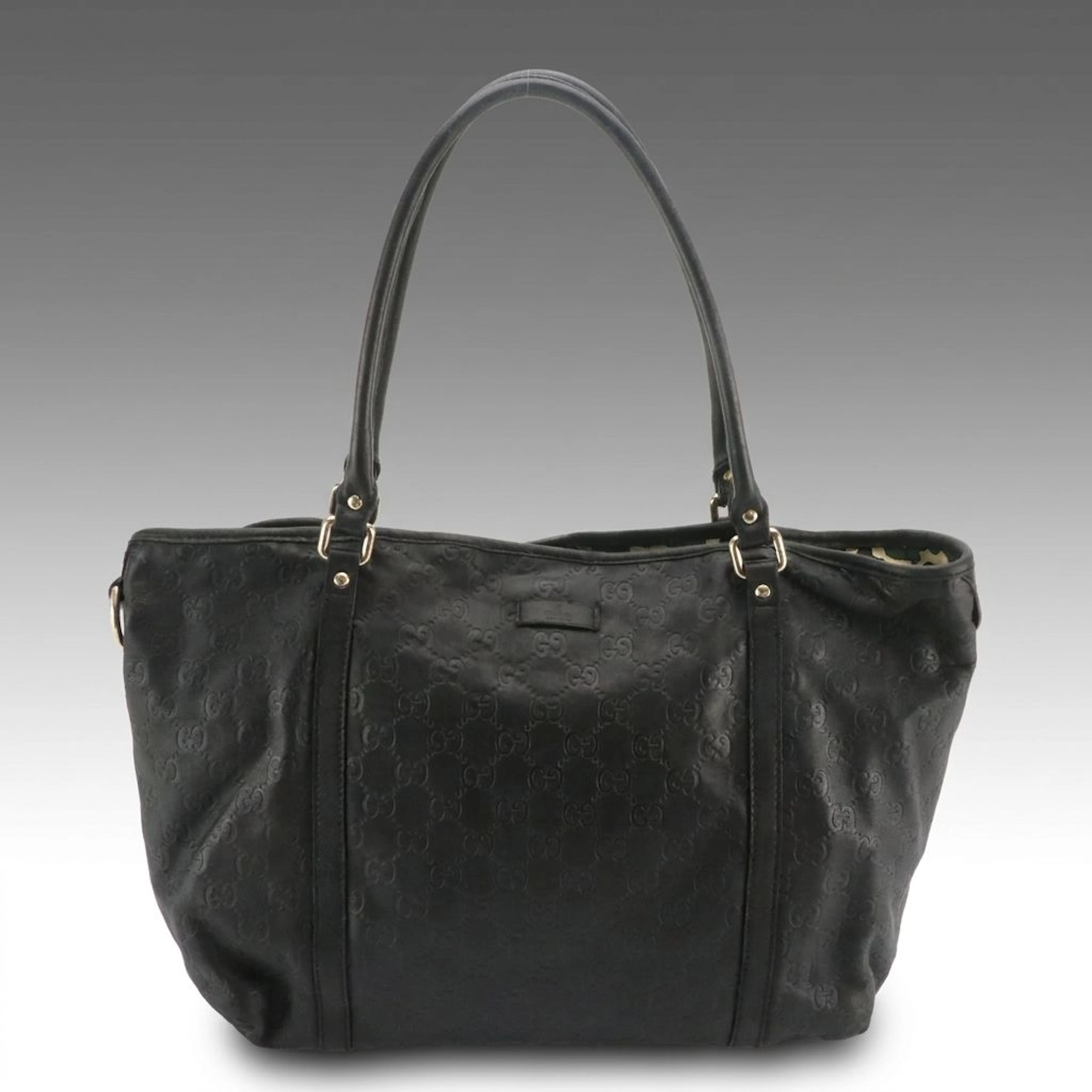 Gucci Joy Tote Bag in Black Guccissima Leather