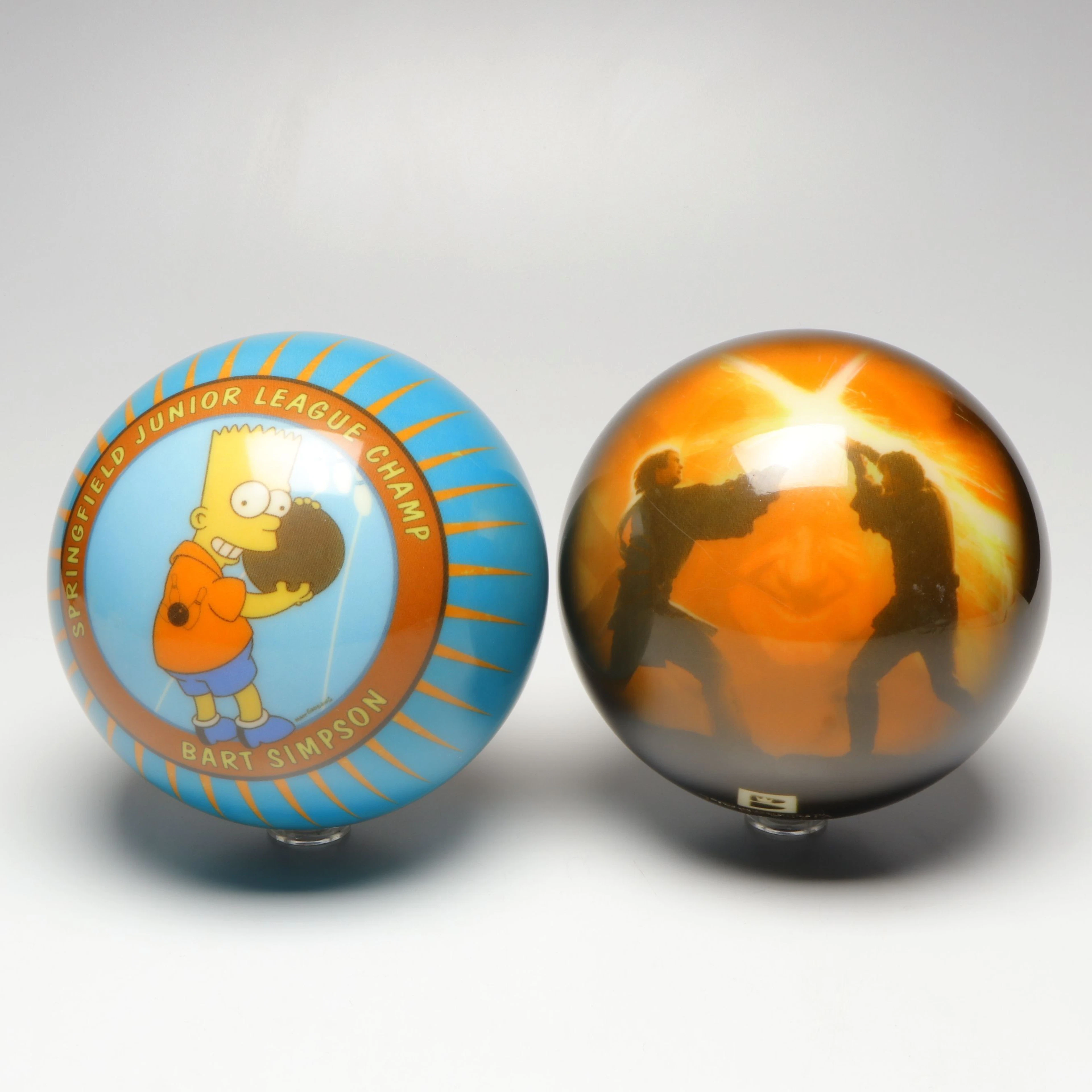 Brunswick "Bart Simpson" and "Darth Vader" Novelty Bowling Balls