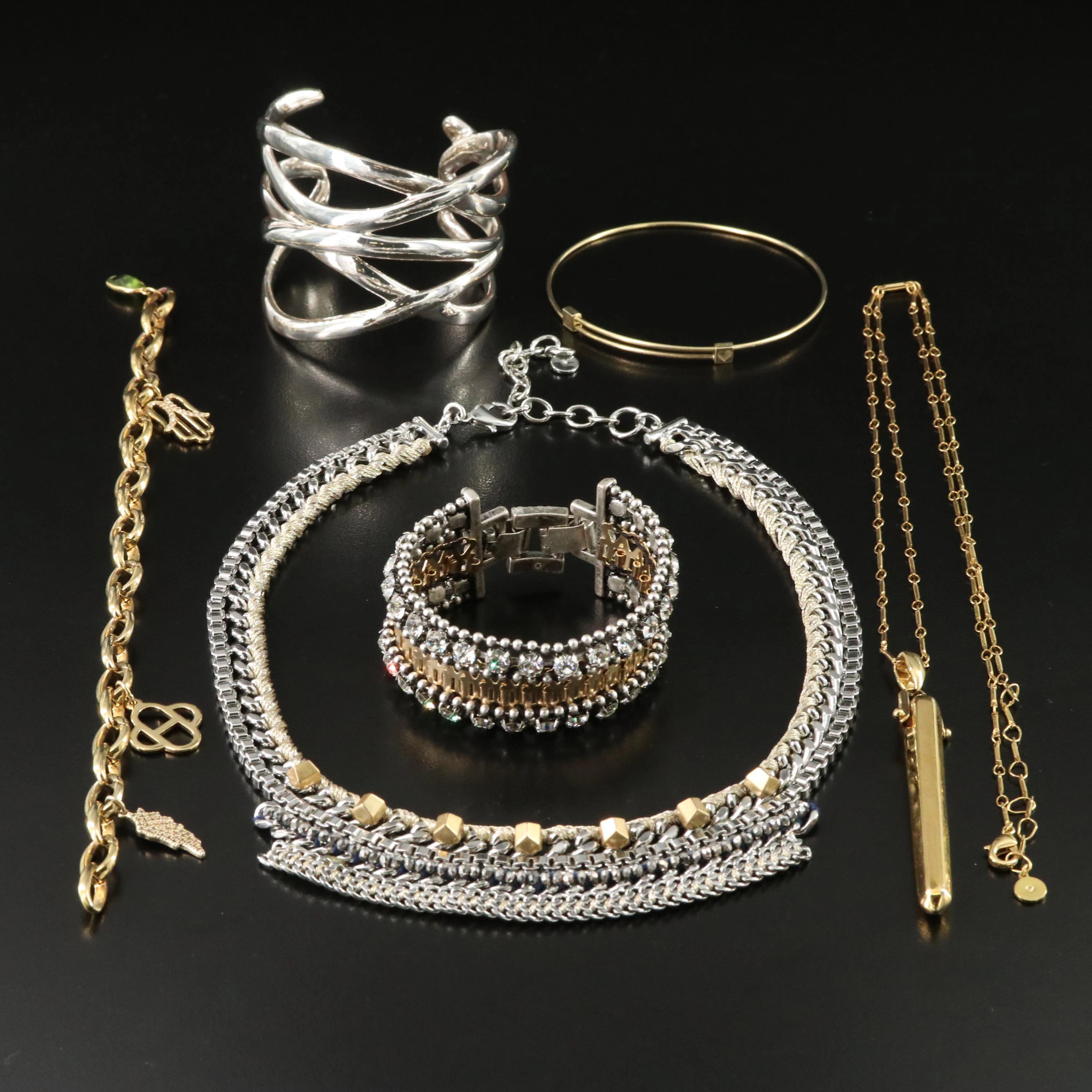 Stella & Dot Necklace and Bracelet Collection with Alex and Ani Sterling Bangle