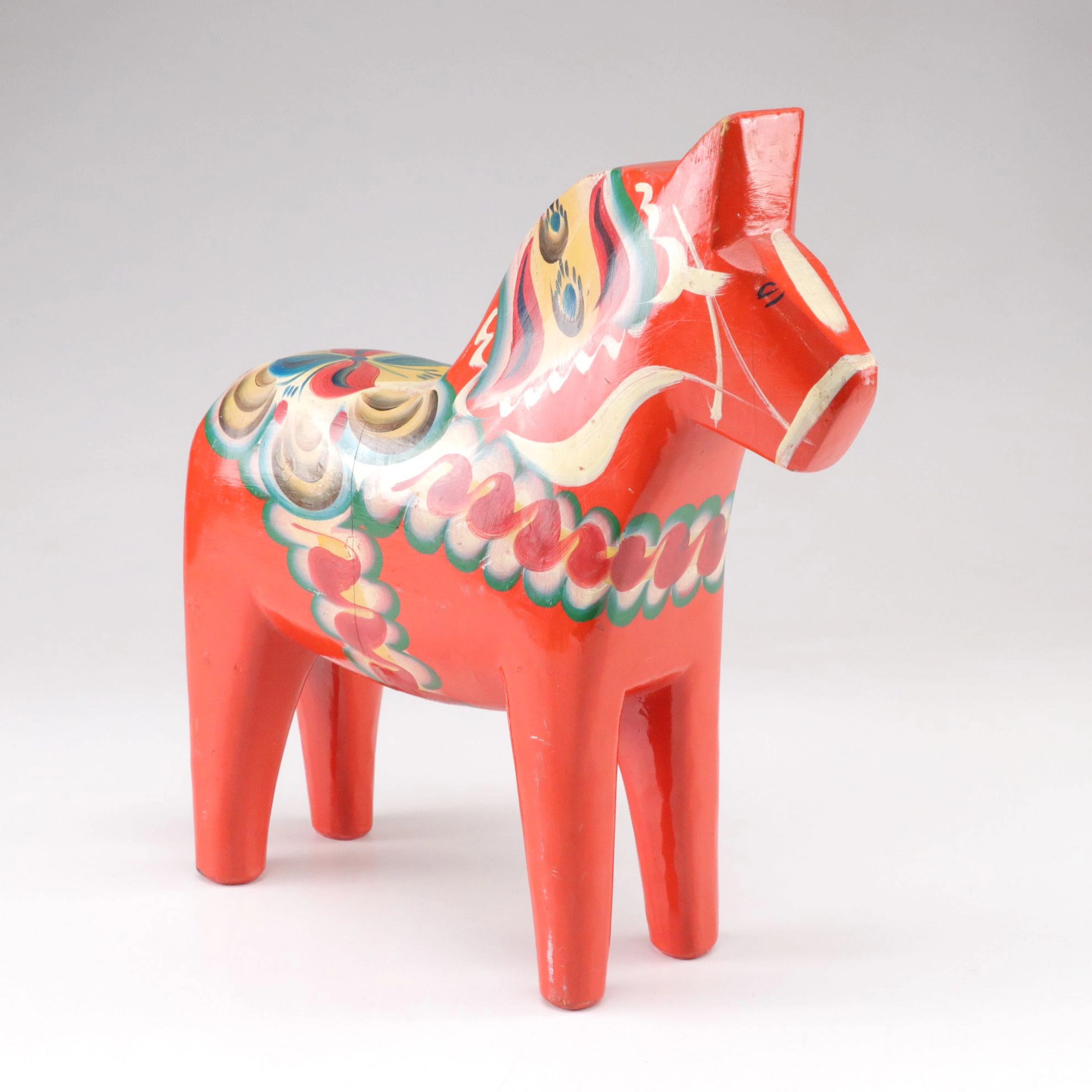 Nils Olsson Hand Carved and Painted Folk Art Dala Horse