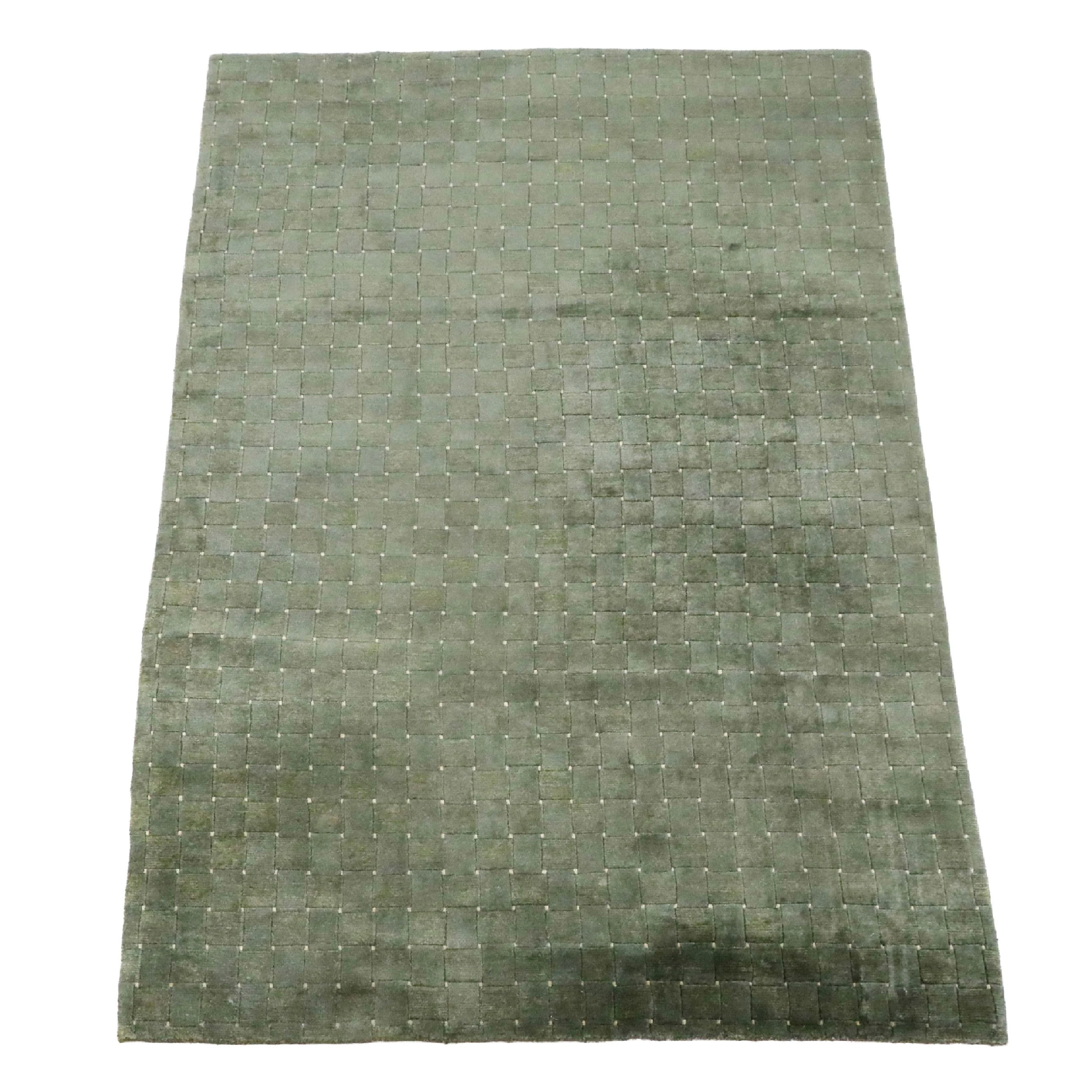 5'10 x 8'10 Hand-Knotted Nepalese Contemporary Area Rug