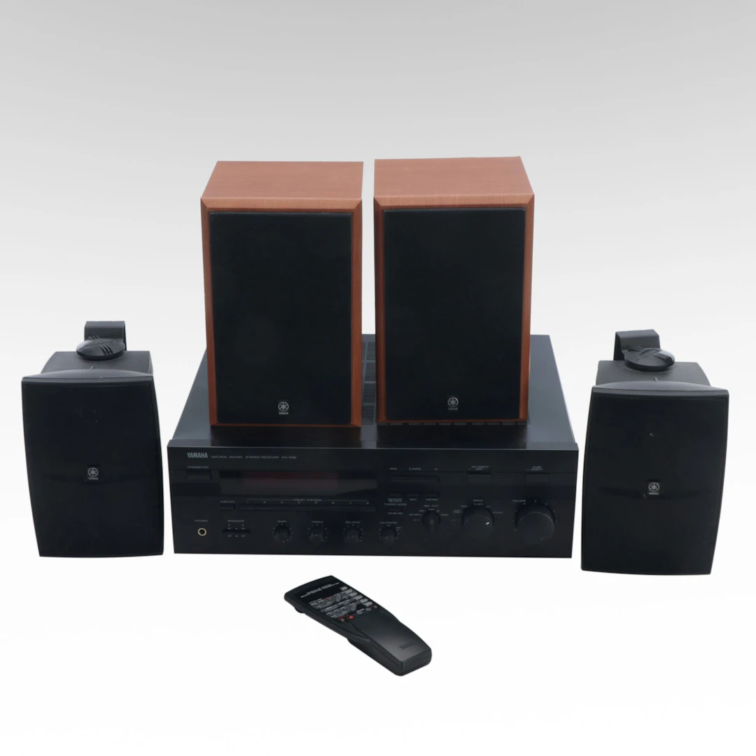 Yamaha RX-596 Stereo Receiver with Speakers
