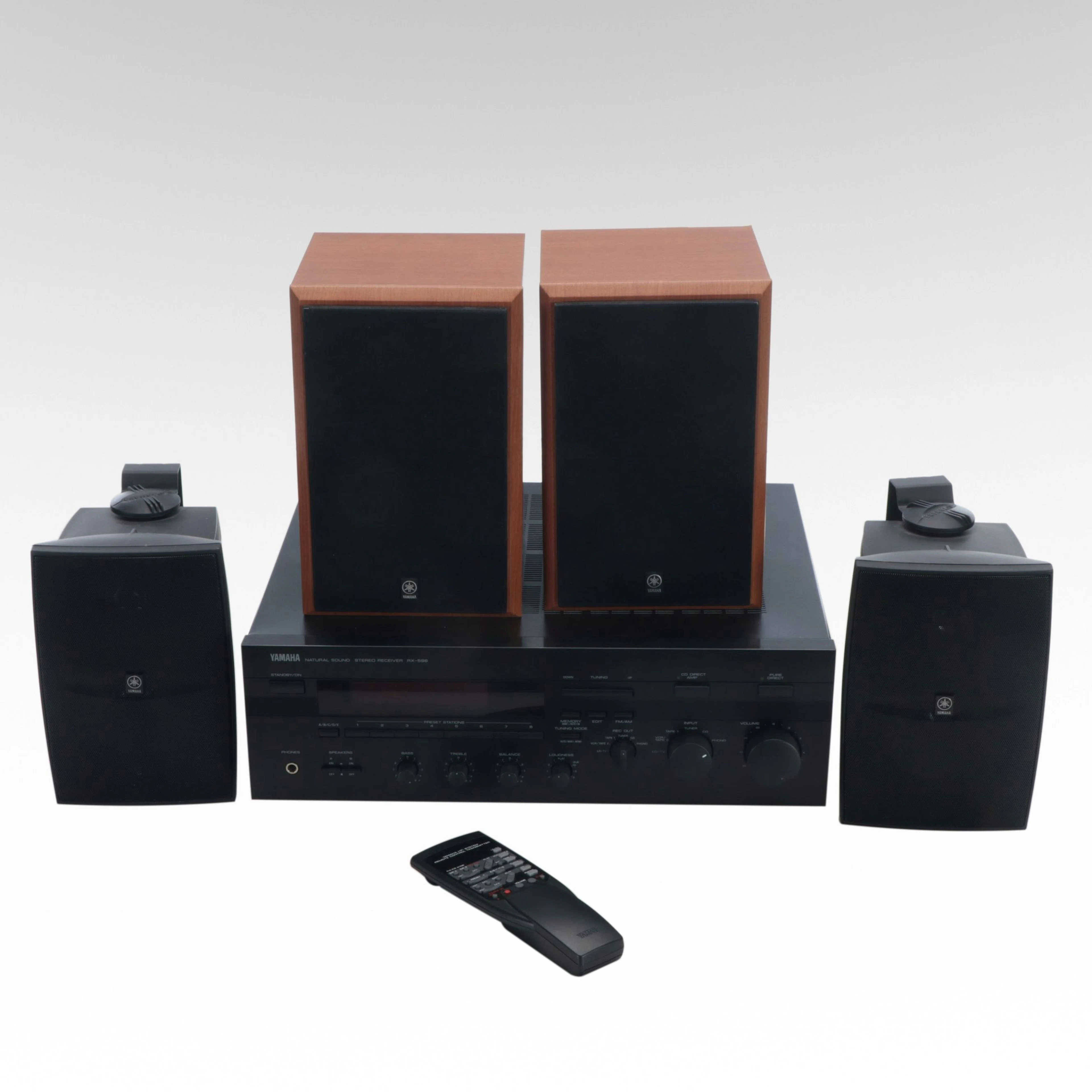 Yamaha RX-596 Stereo Receiver with Speakers