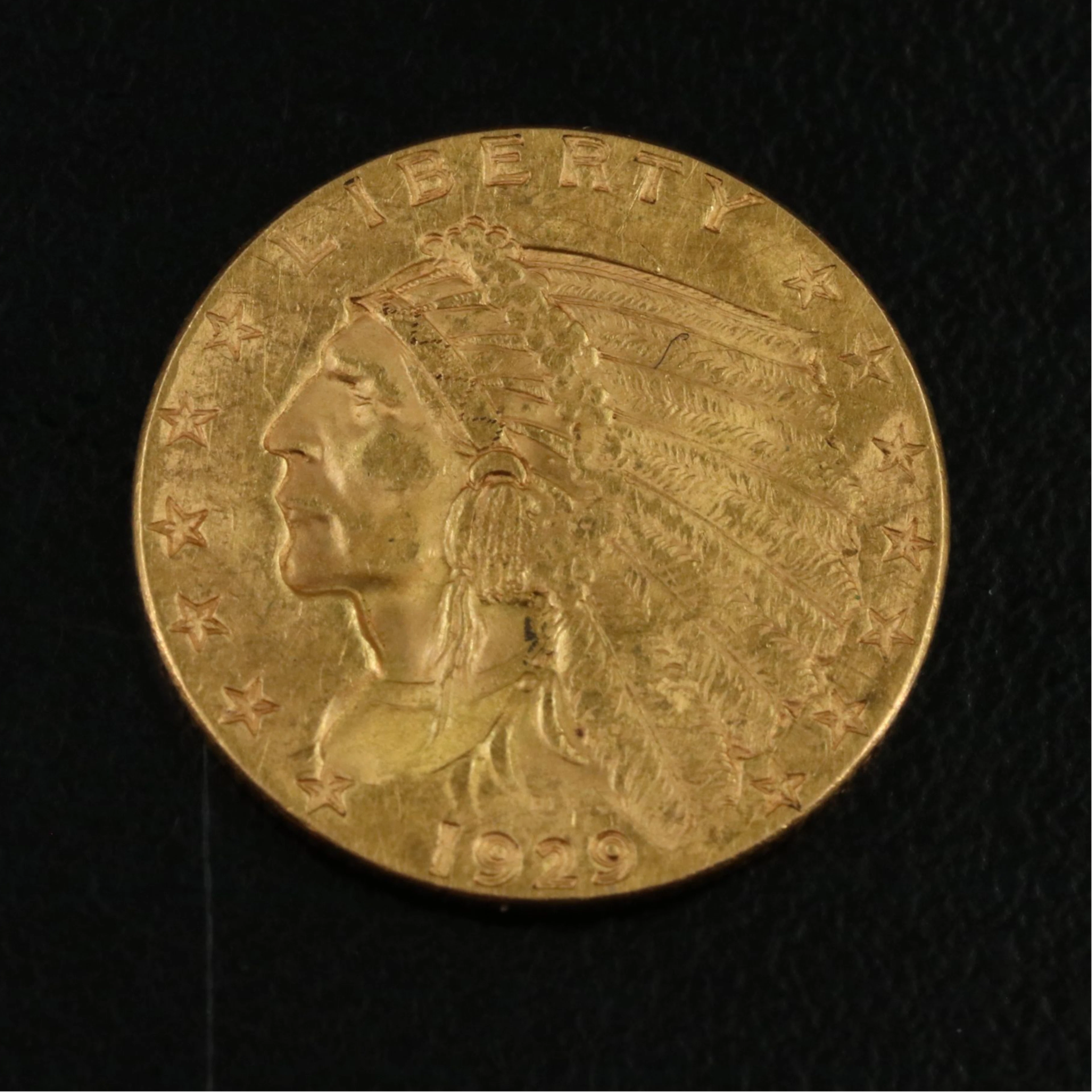 1929 Indian Head $2 1/2 Gold Coin