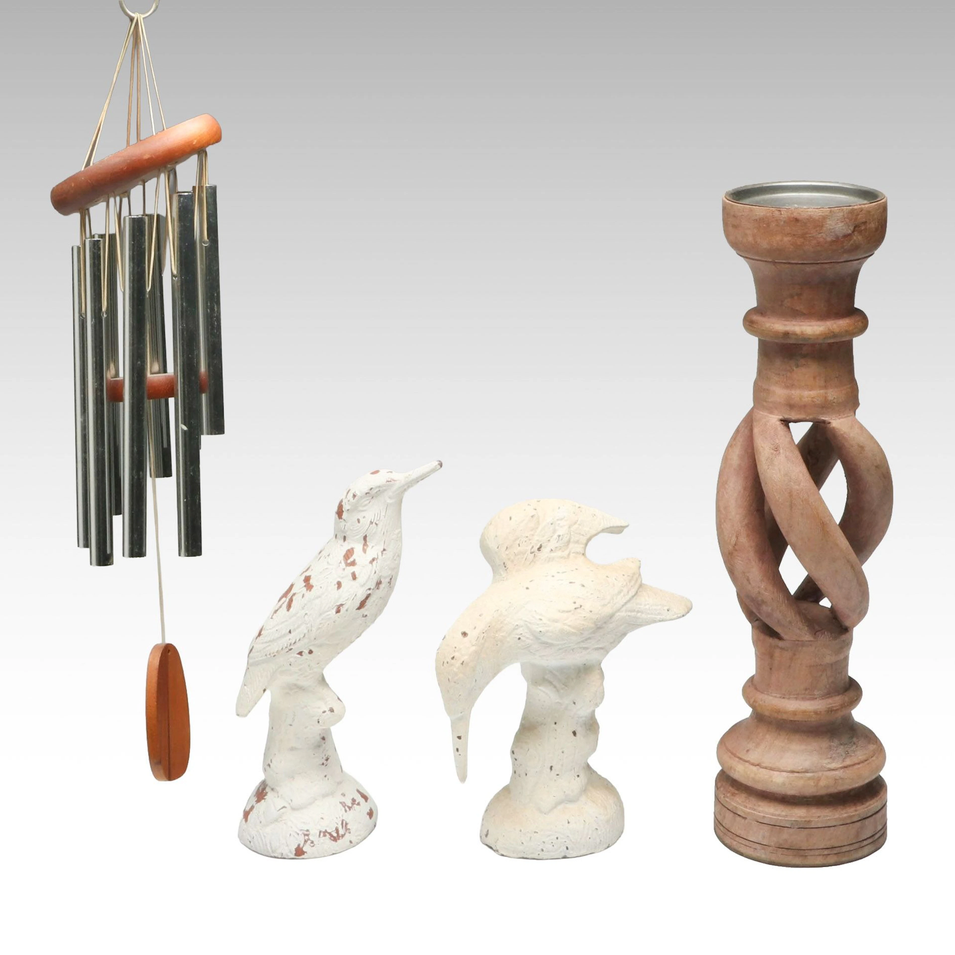 Woodstock Chimes Wind Chime with Candle Holder and Figurines