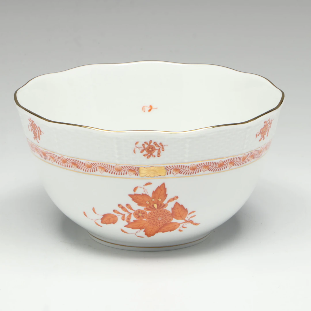 Herend "Chinese Bouquet Rust" Porcelain Bowl