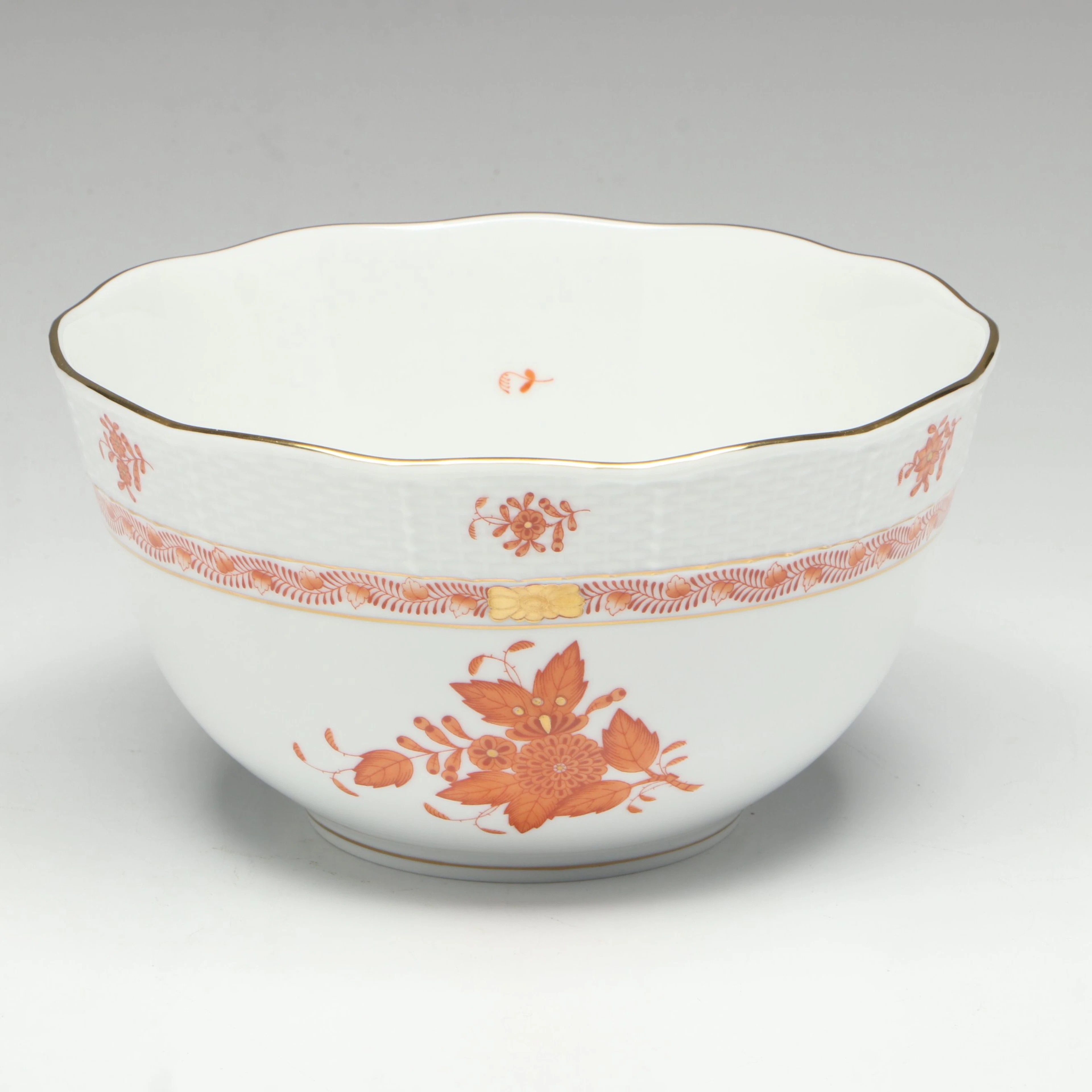 Herend "Chinese Bouquet Rust" Porcelain Bowl