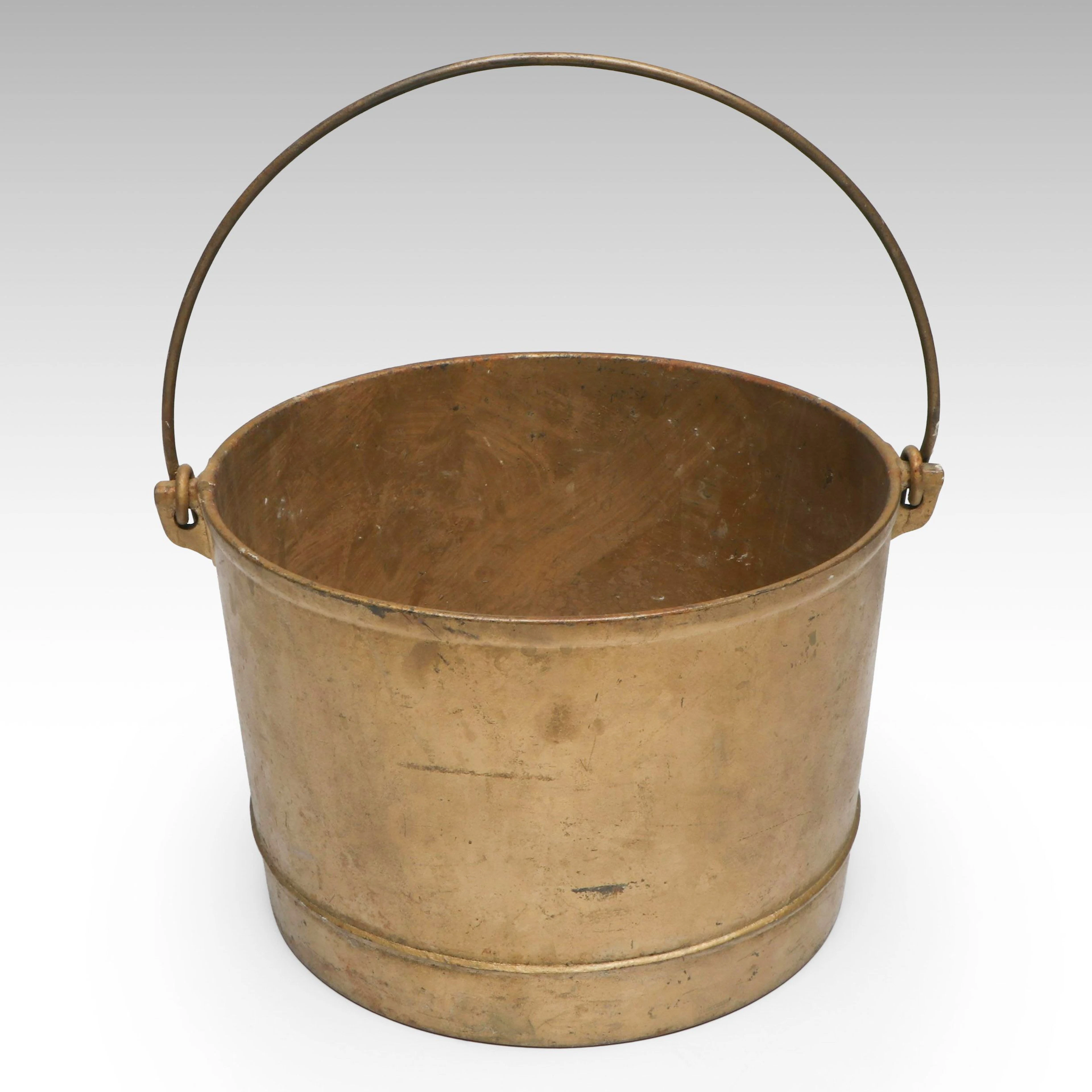 English Style Brass Hearth Kettle, 19th Century
