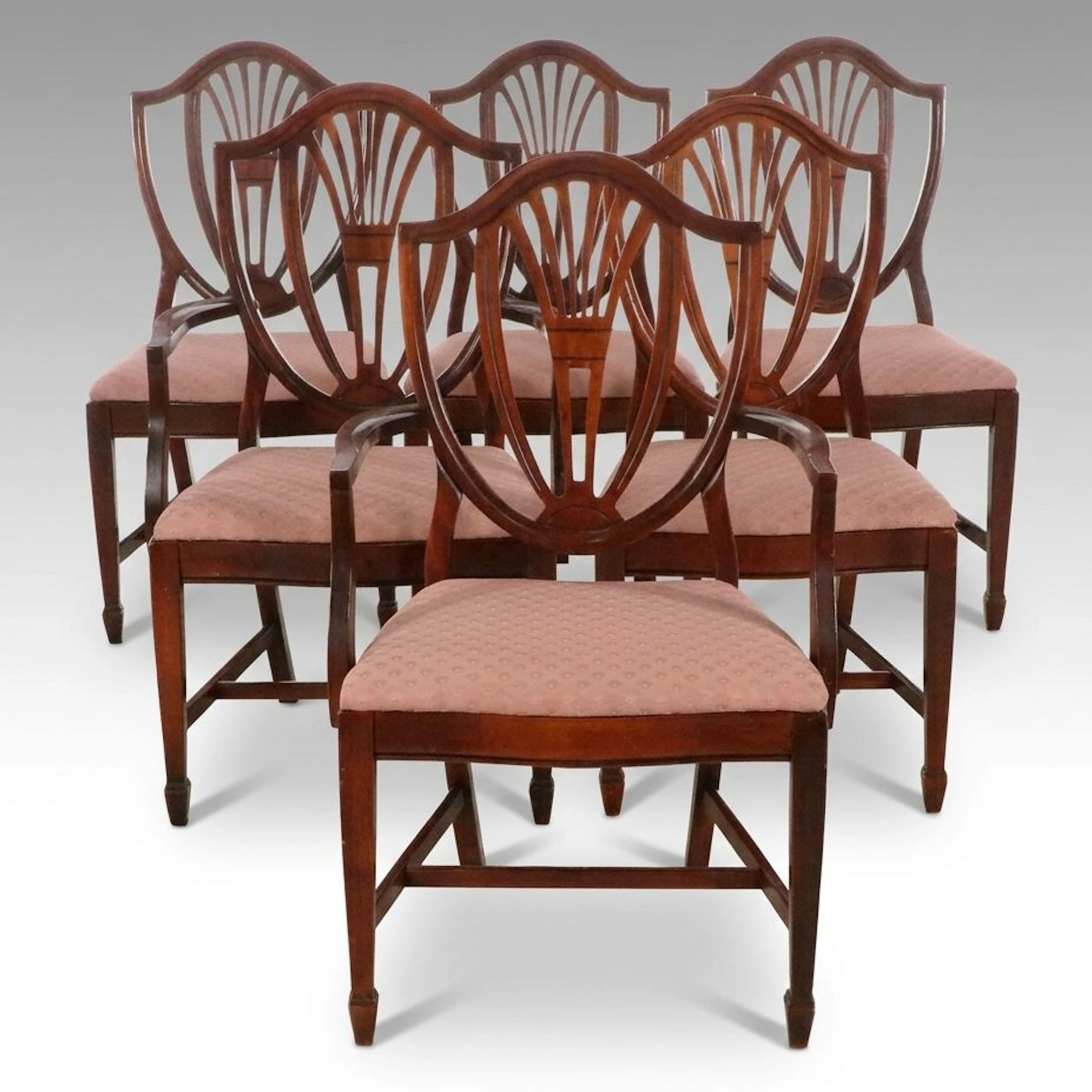 Hepplewhite Style Shield-Back Dining Chairs