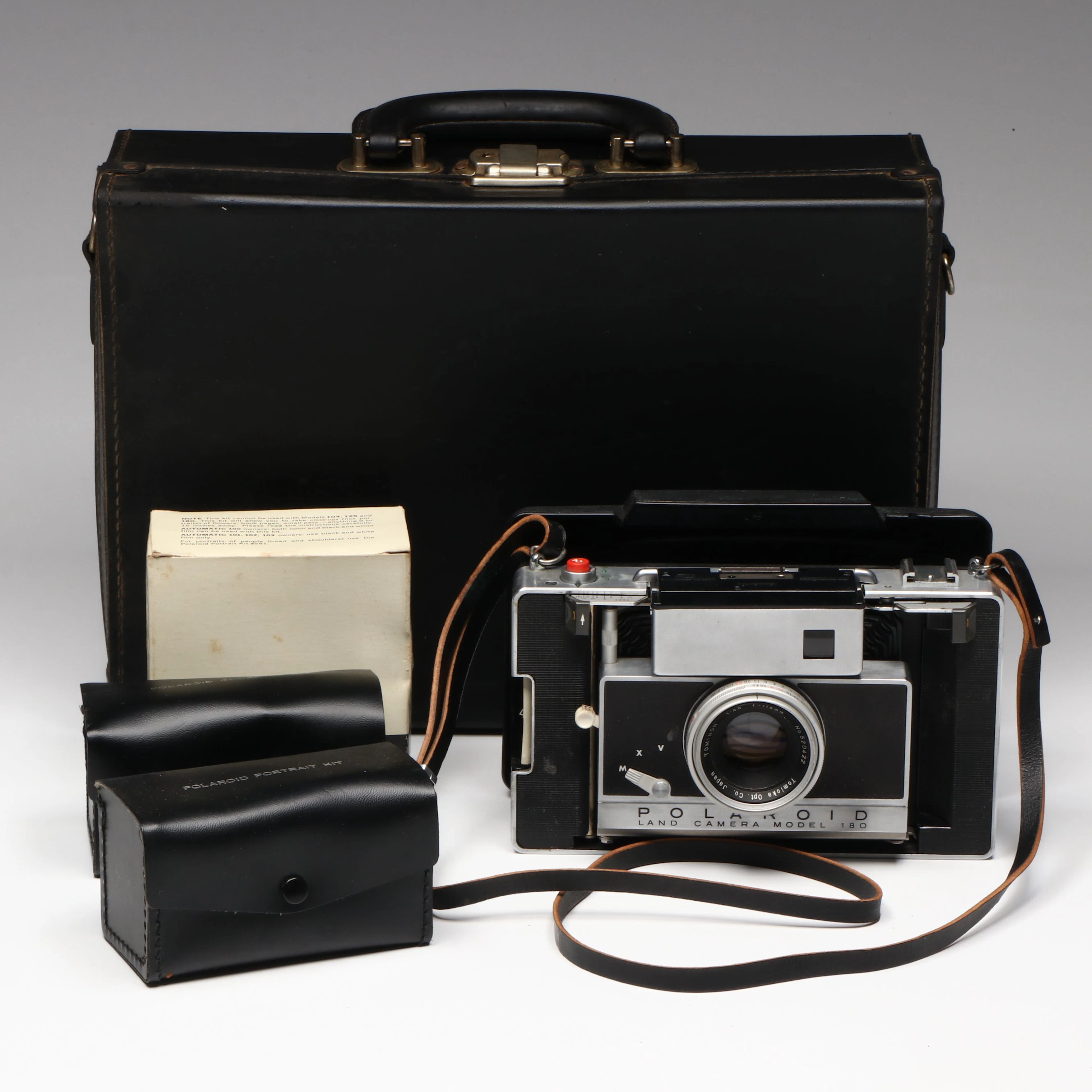 Polaroid Land Camera Model 180 with Accessories, Mid-20th Century