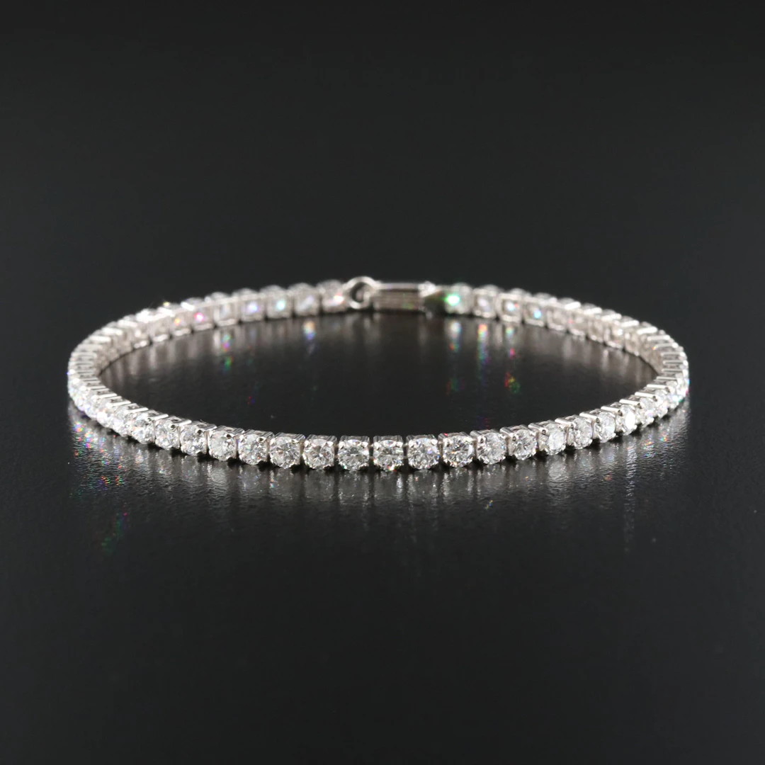 14K 4.90 CTW Lab Grown Diamond Line Bracelet with IGI Report