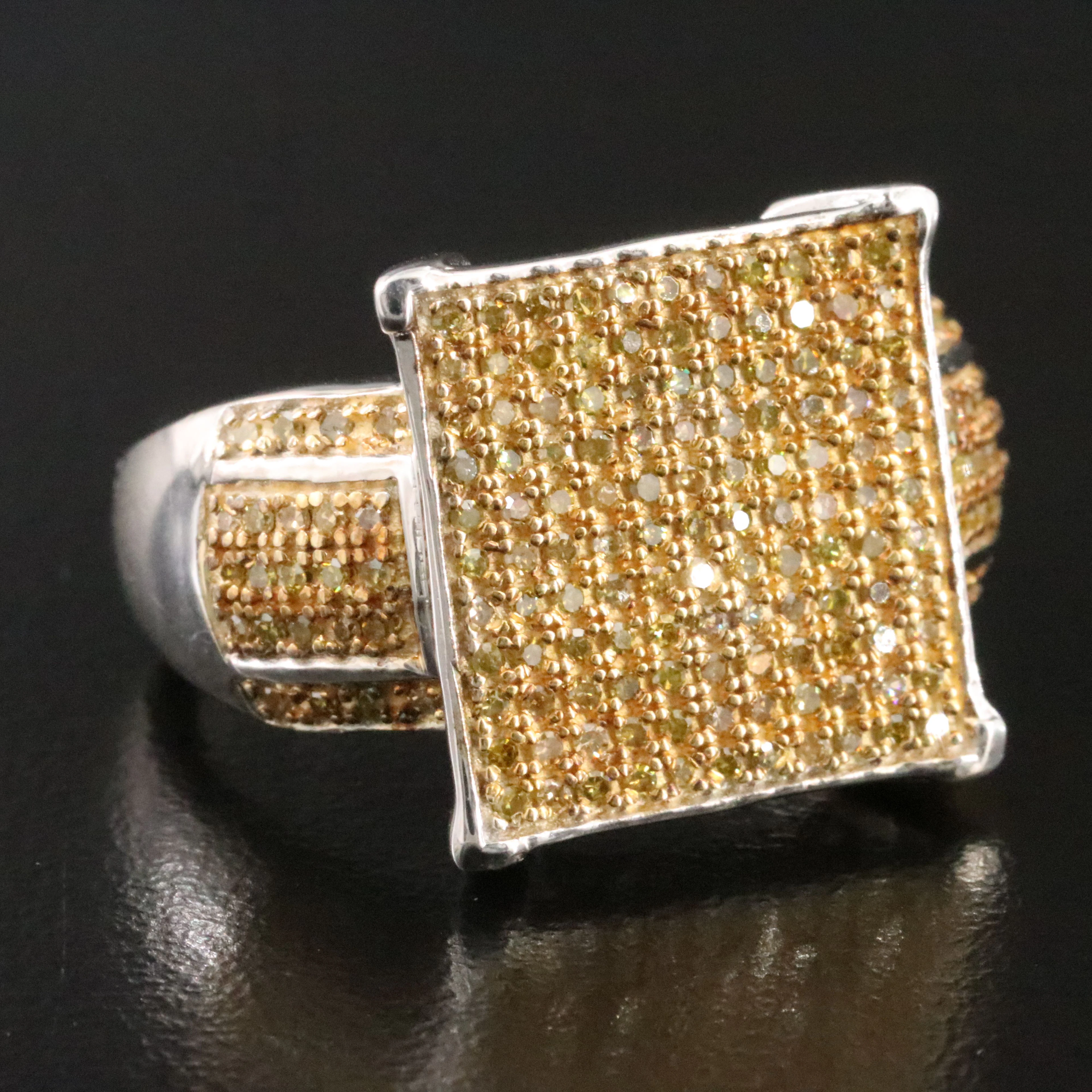 Sterling Fancy Yellow Diamond Ring