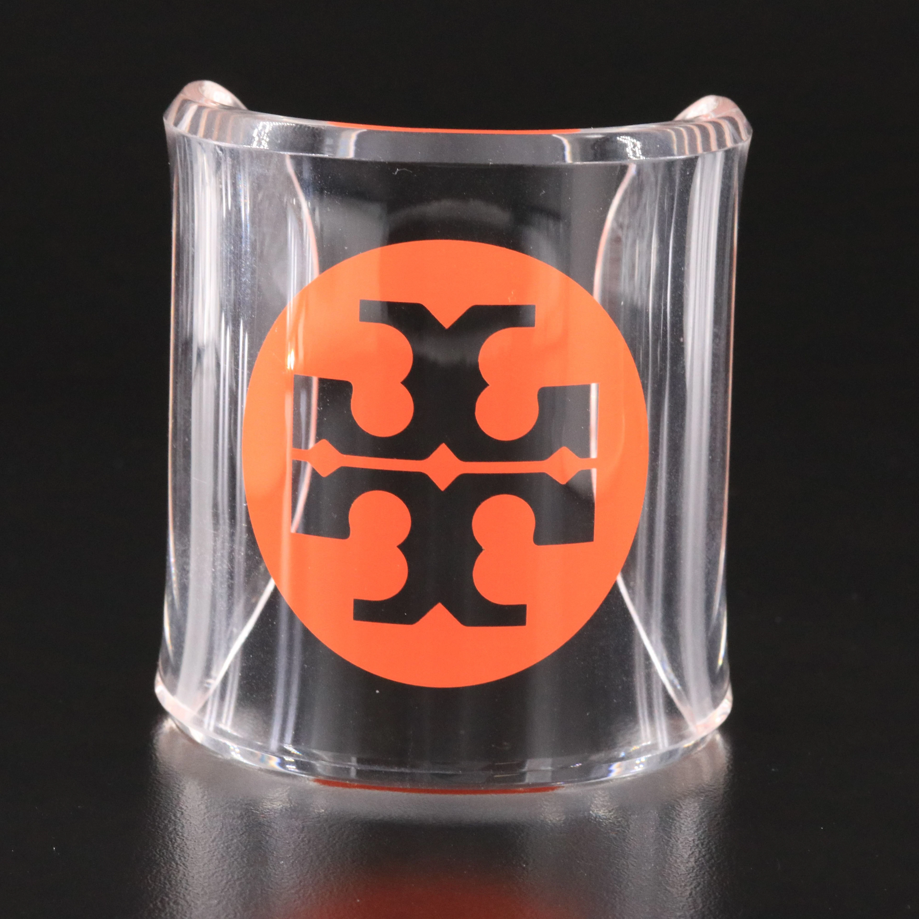 Tory Burch Wide Resin Logo Cuff