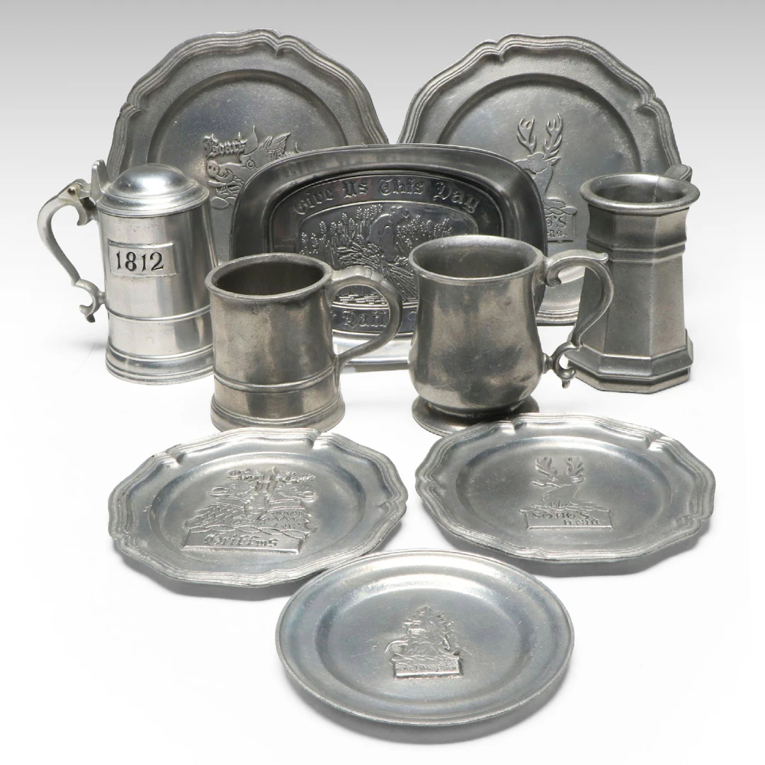 Leonard "Daily Bread" Tray with Wilton-Columbia, More Metal Tableware, Vintage