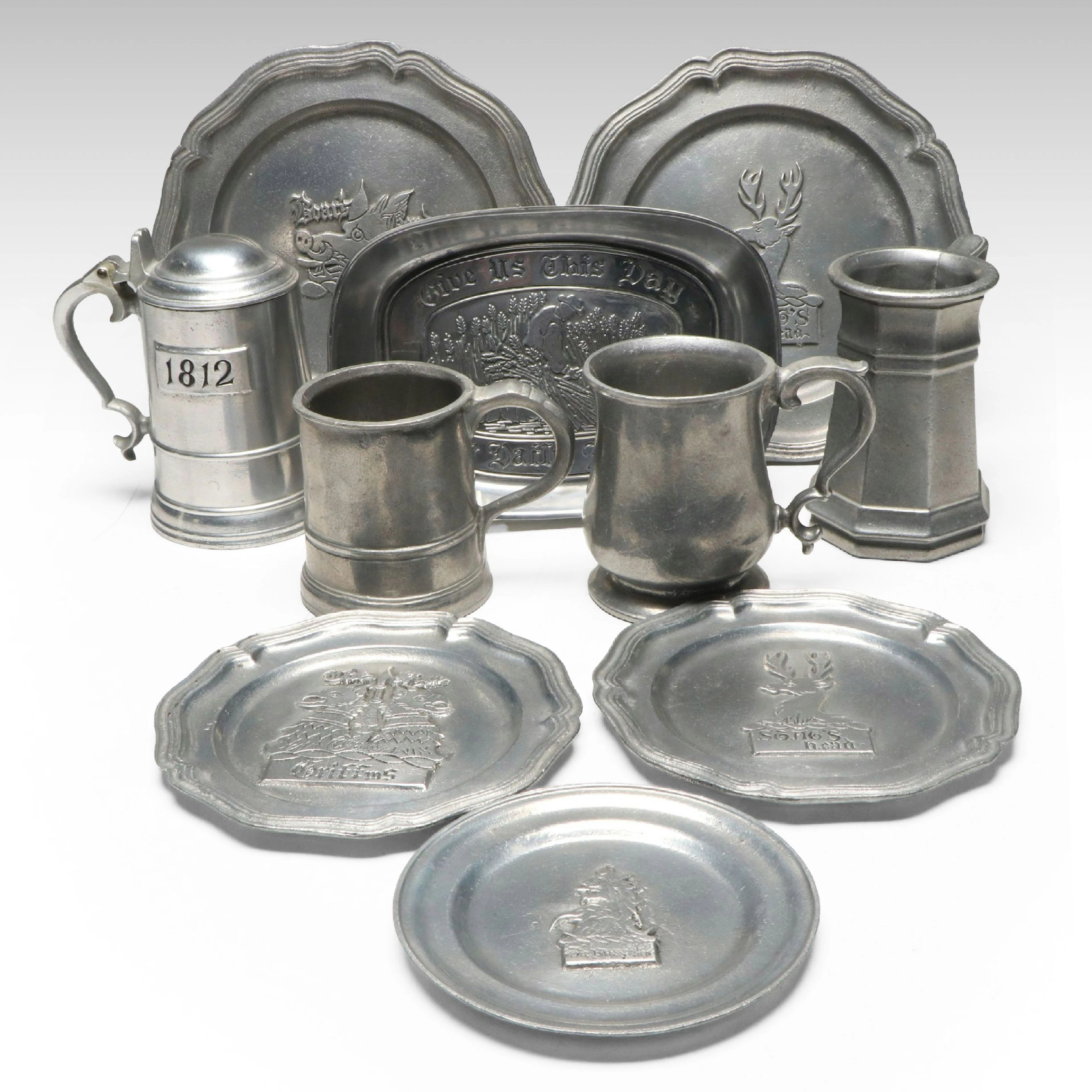 Leonard "Daily Bread" Tray with Wilton-Columbia, More Metal Tableware, Vintage