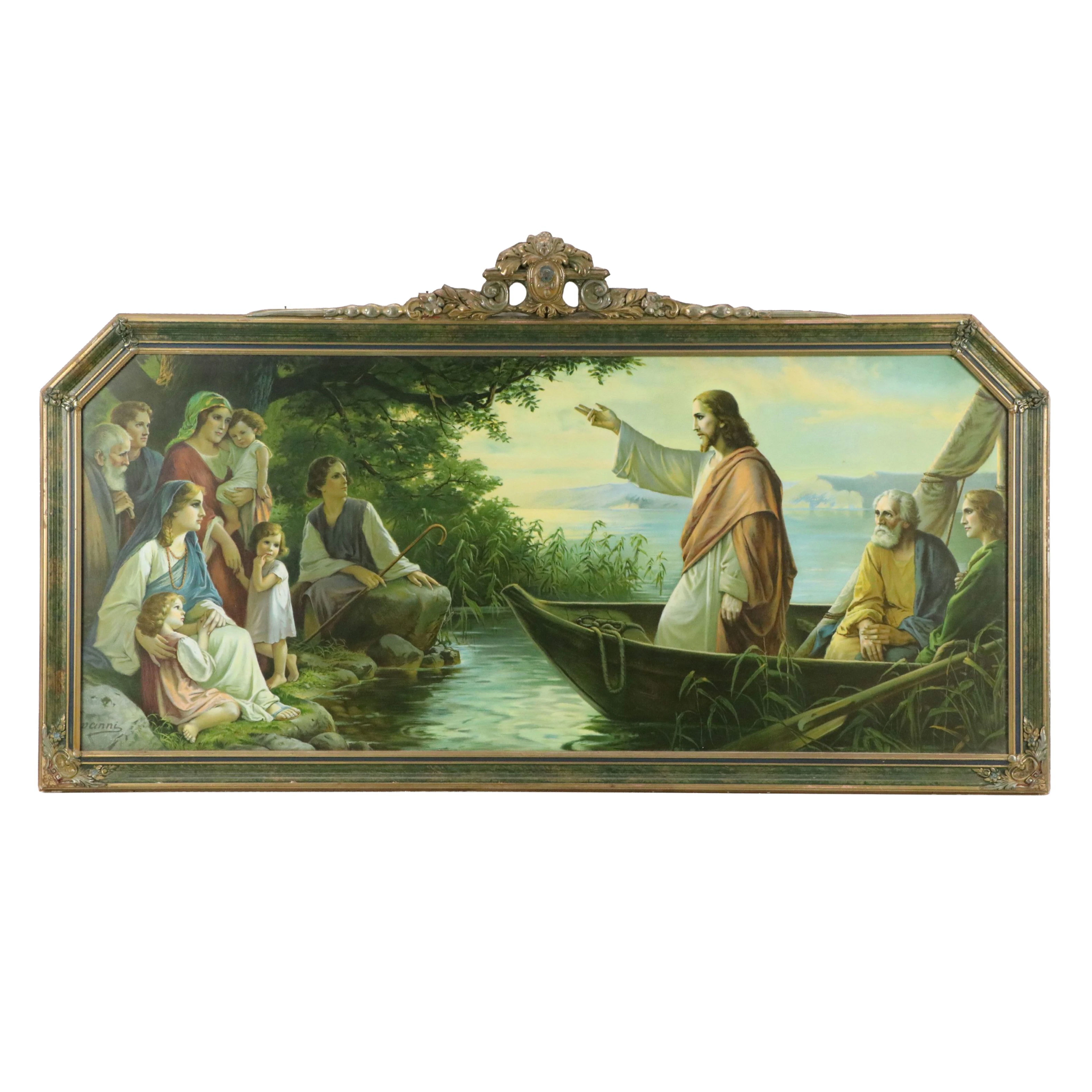 Color Lithograph of Biblical Scene, Late 19th to 20th Century