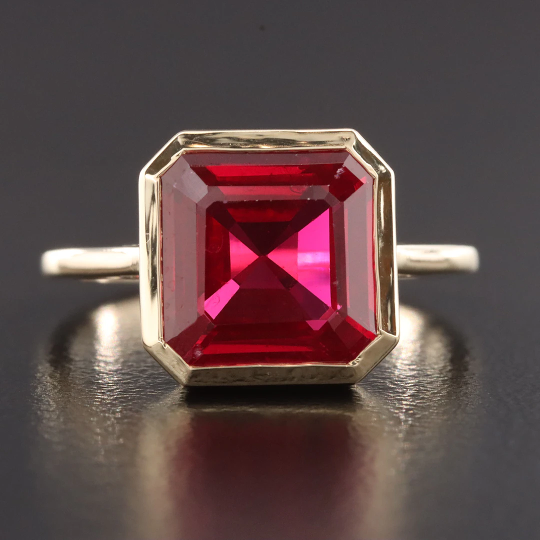 14K Ruby Solitaire Ring