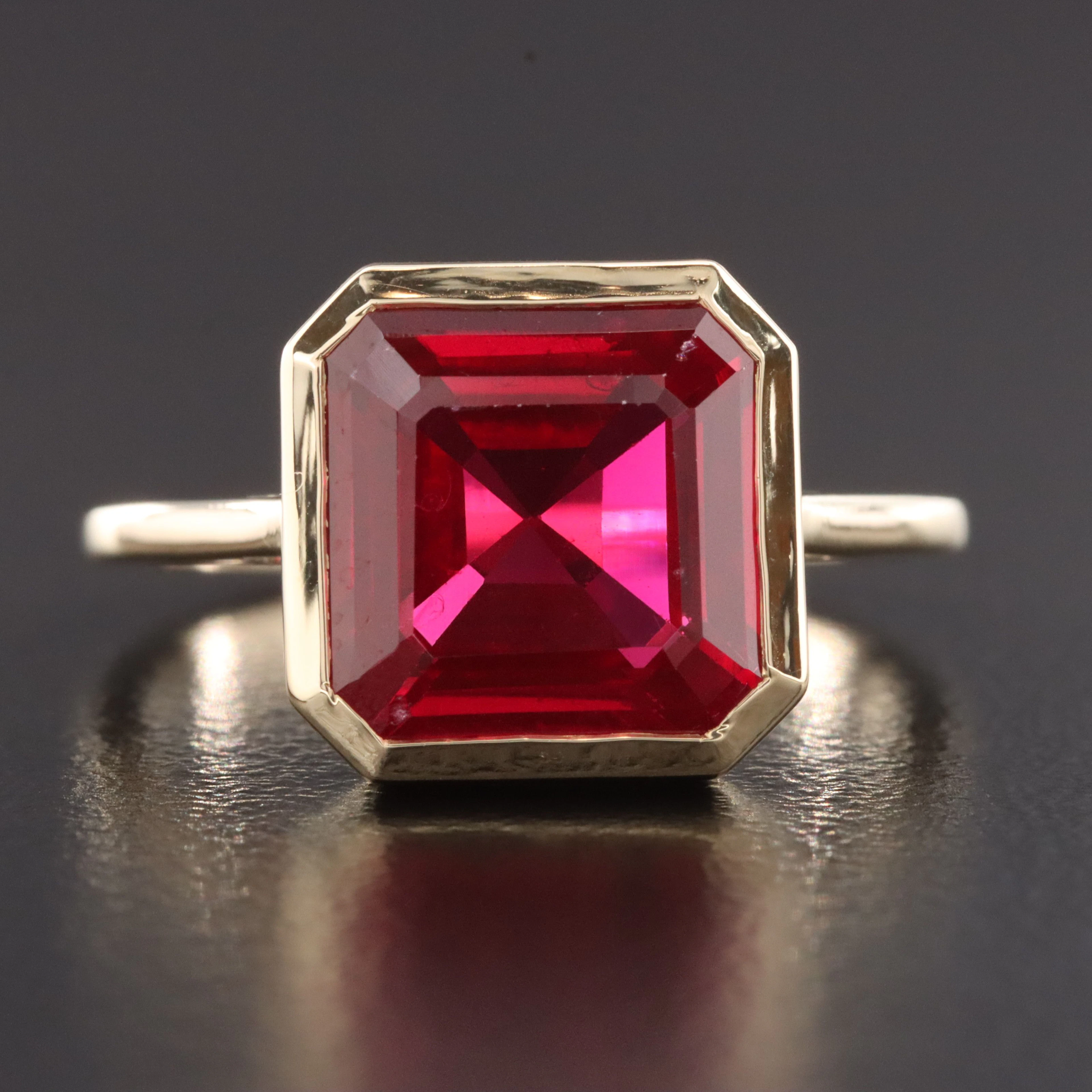 14K Ruby Solitaire Ring