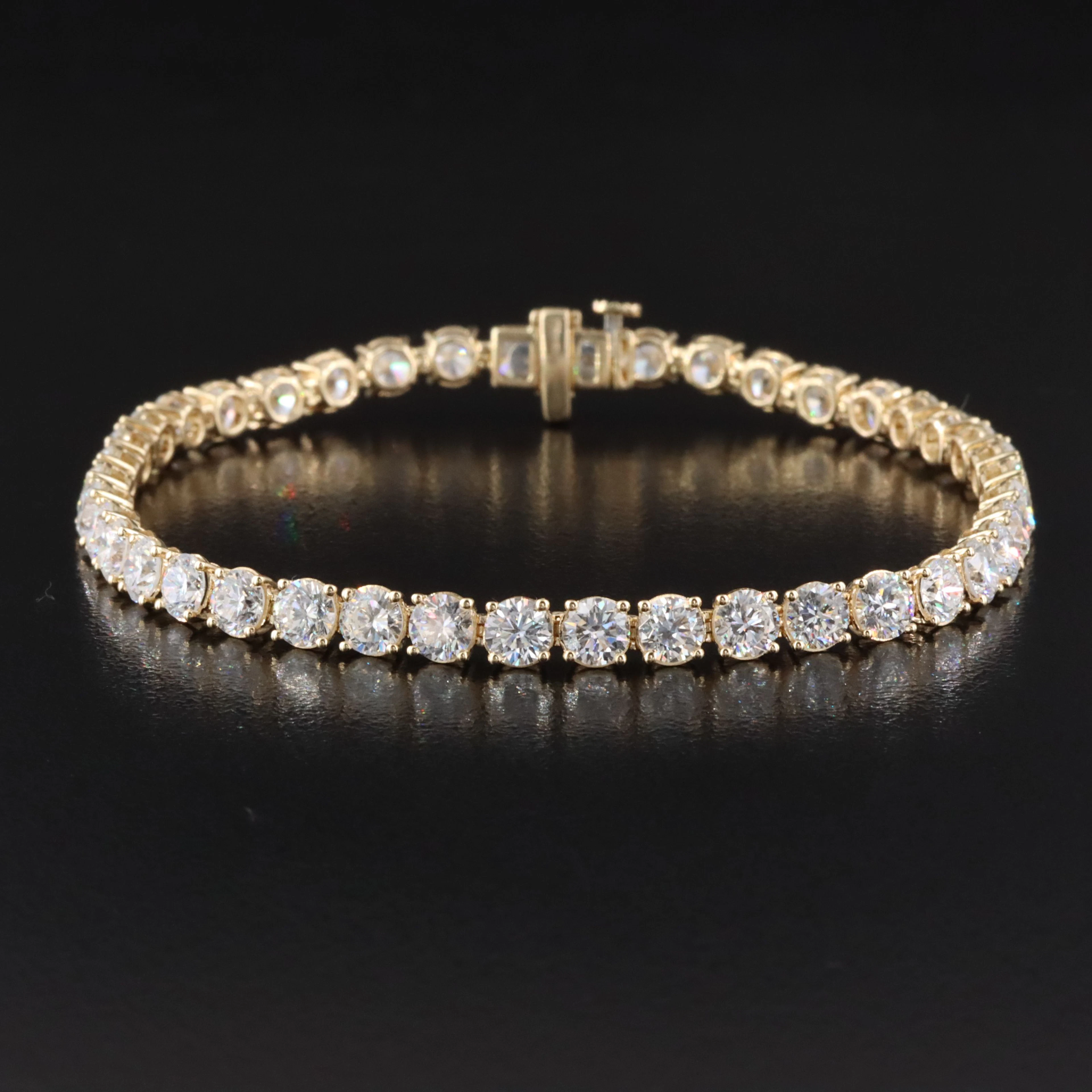 14K 10.10 CTW Lab Grown Diamond Line Bracelet