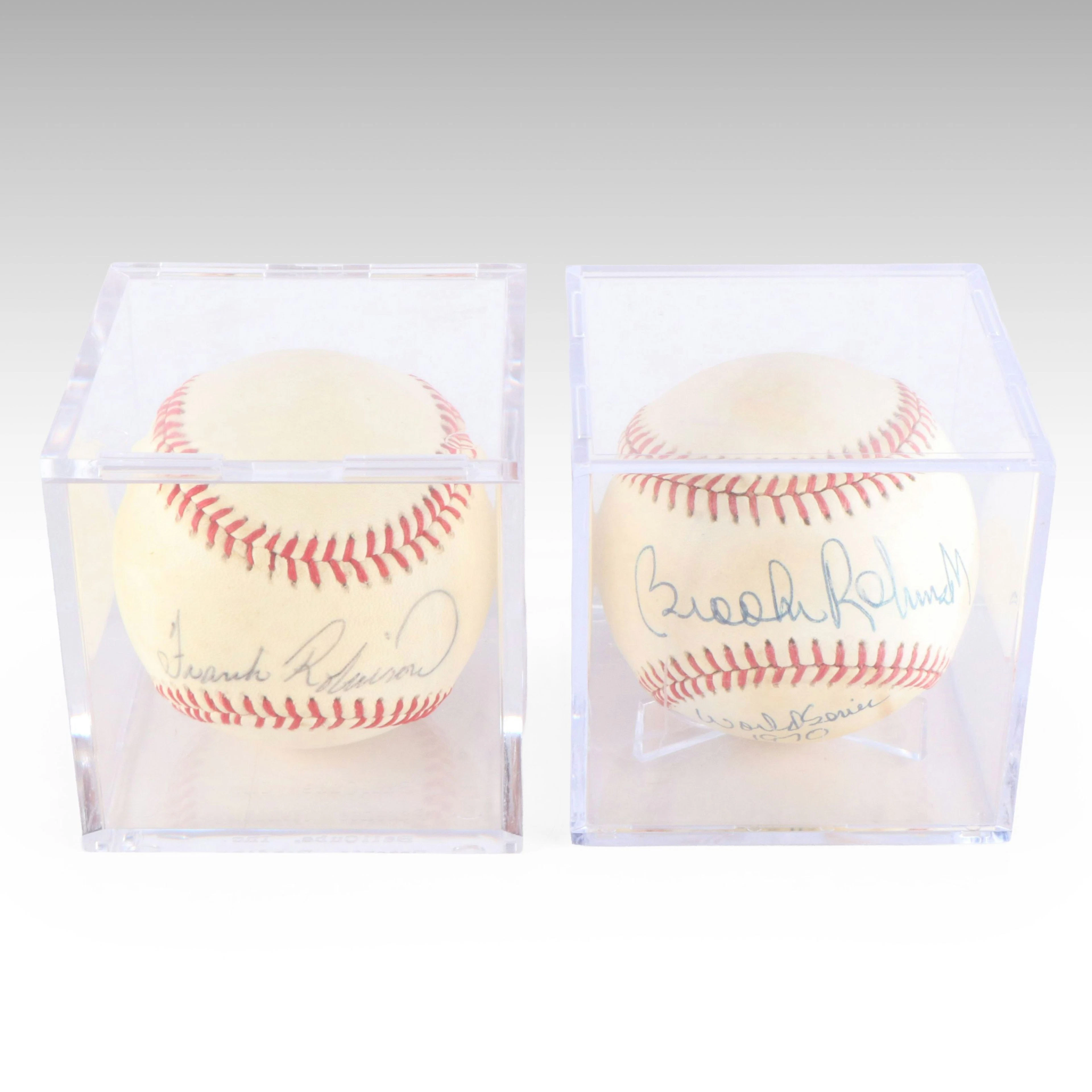 Frank Robinson and Brooks Robinson Signed Baseballs