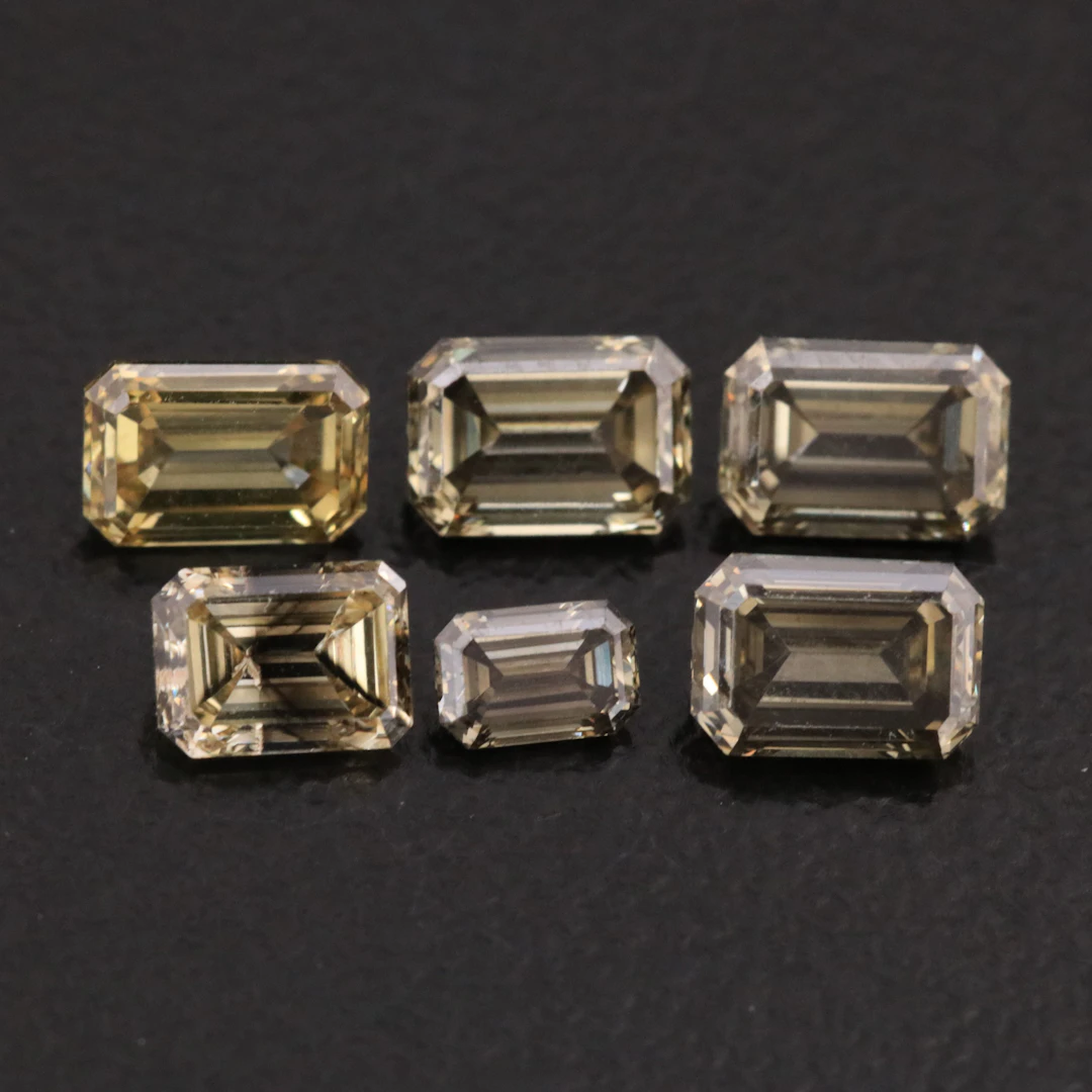 Loose 2.84 CTW Fancy Dark Green Lab Grown Diamond Lot