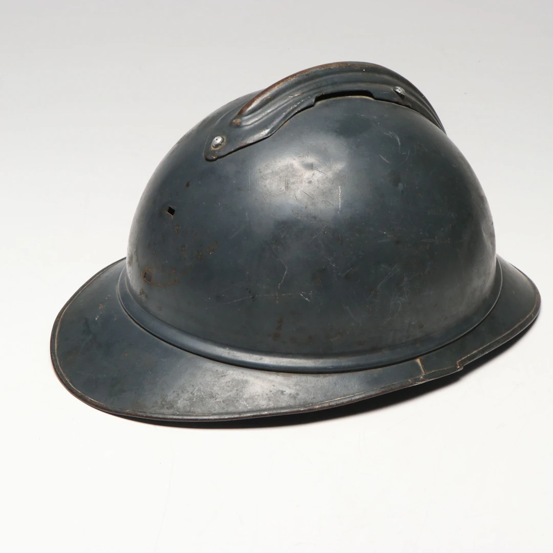 WWI French M15 Standard Issue Adrian Helmet with Original Paint